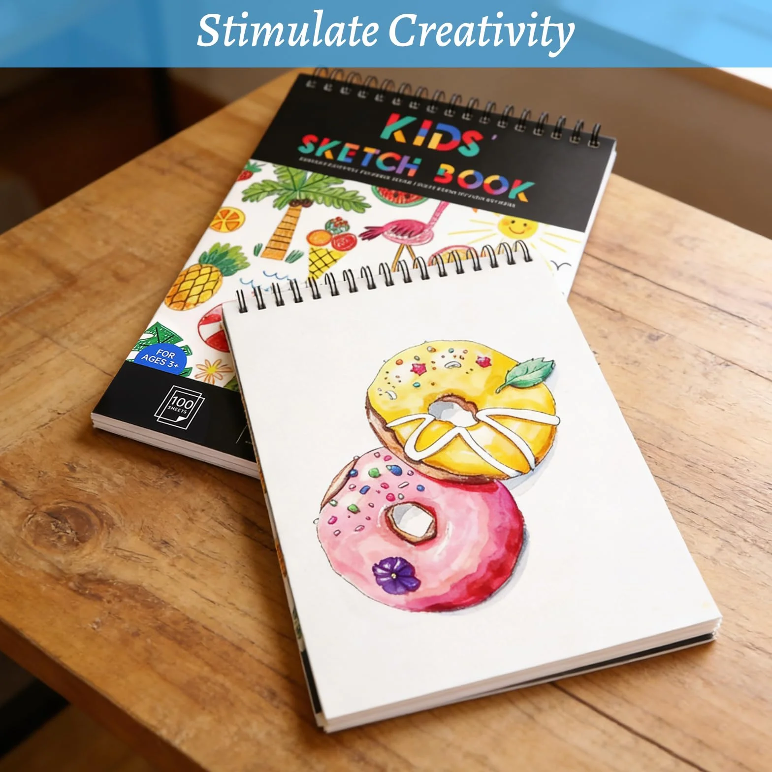 Cuaderno de Dibujo A4 100 Hojas, Bloc de Bocetos Tapa Dura, Papel 110 g/m², 200 Páginas, Sketchbook para Artistas
