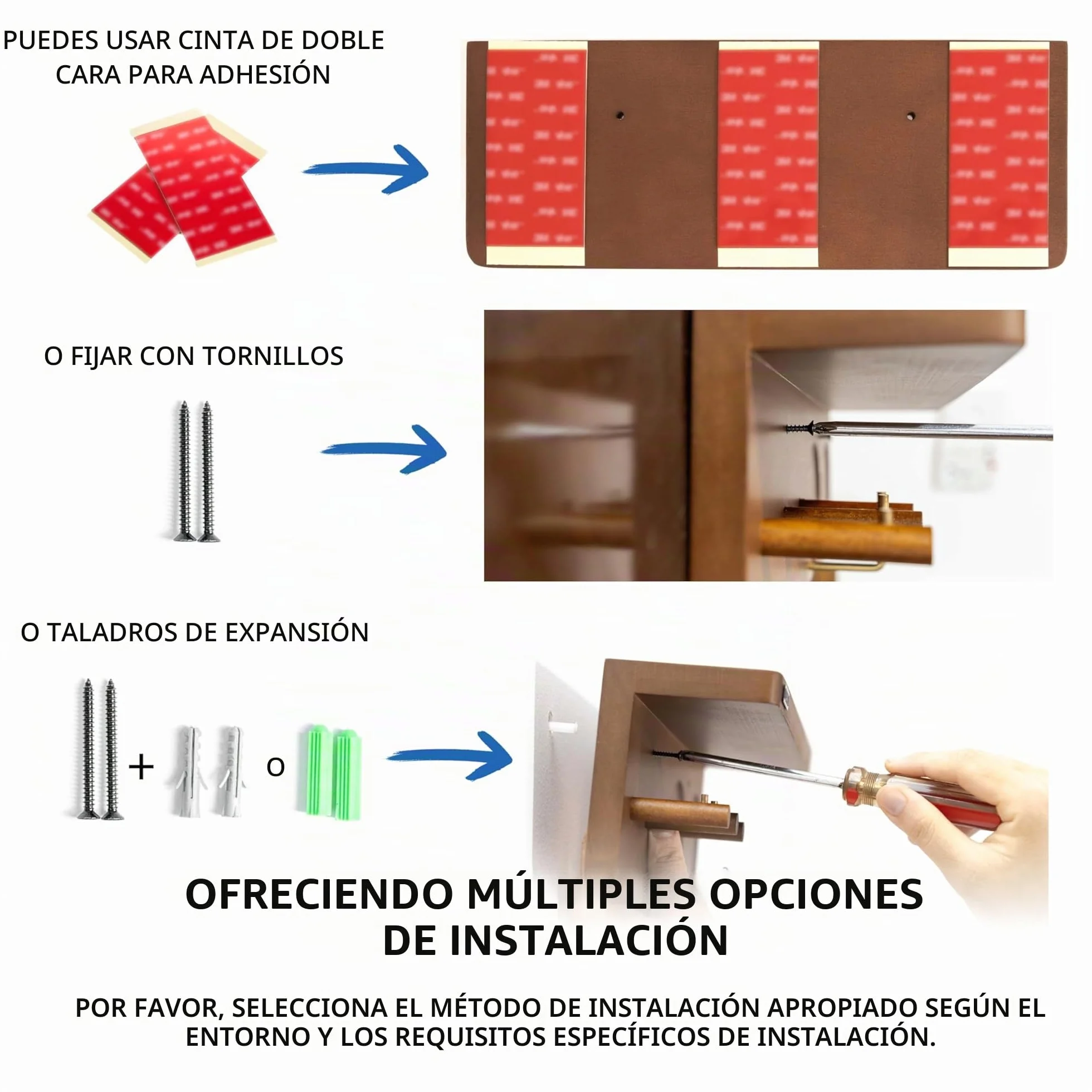 NEOUZA Estación Organizadora Montada en Pared para Accesorios de Espresso, Portafiltro 51/53/58 mm