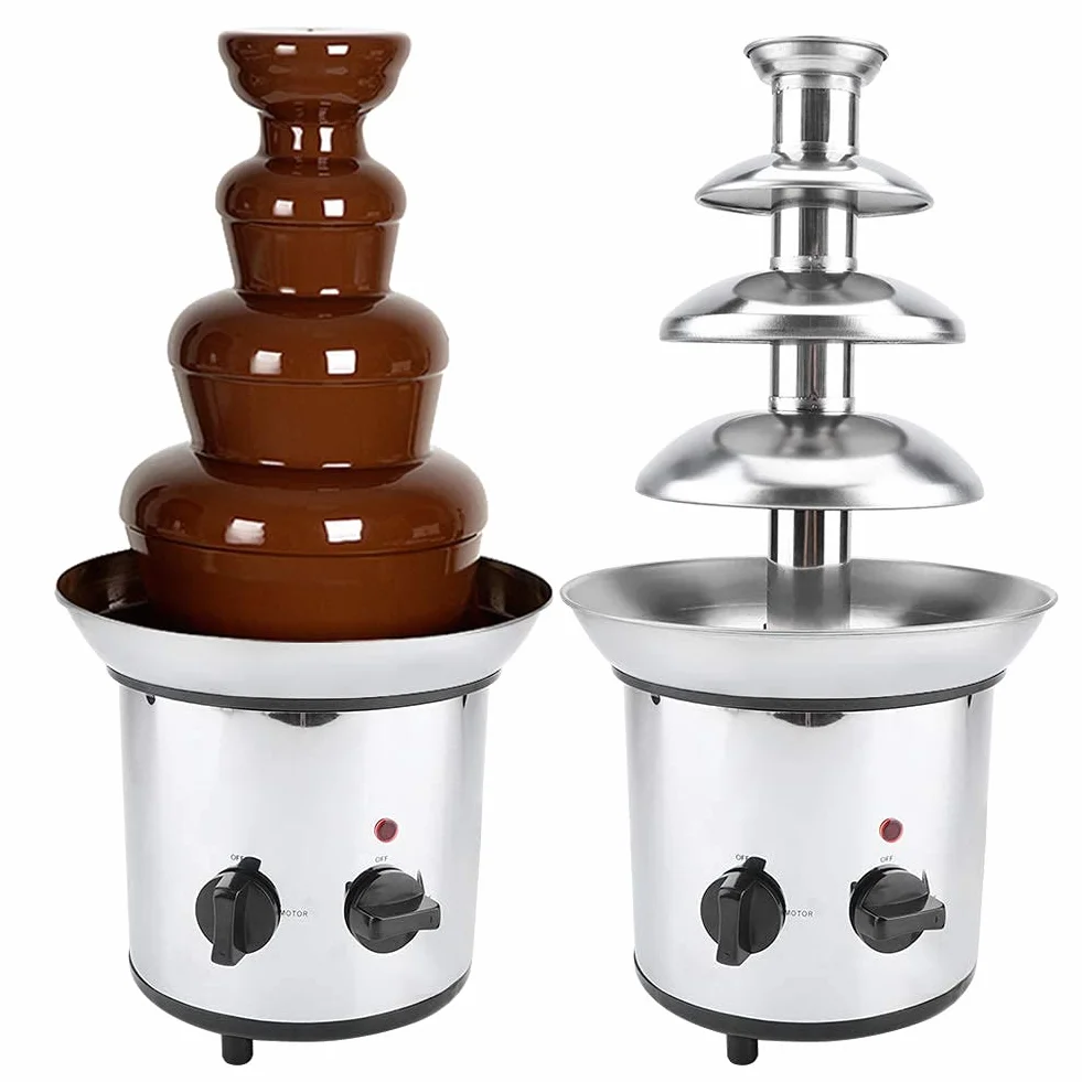 Fuente de chocolate eléctrico, 170, 4 cascadas, de acero inoxidable