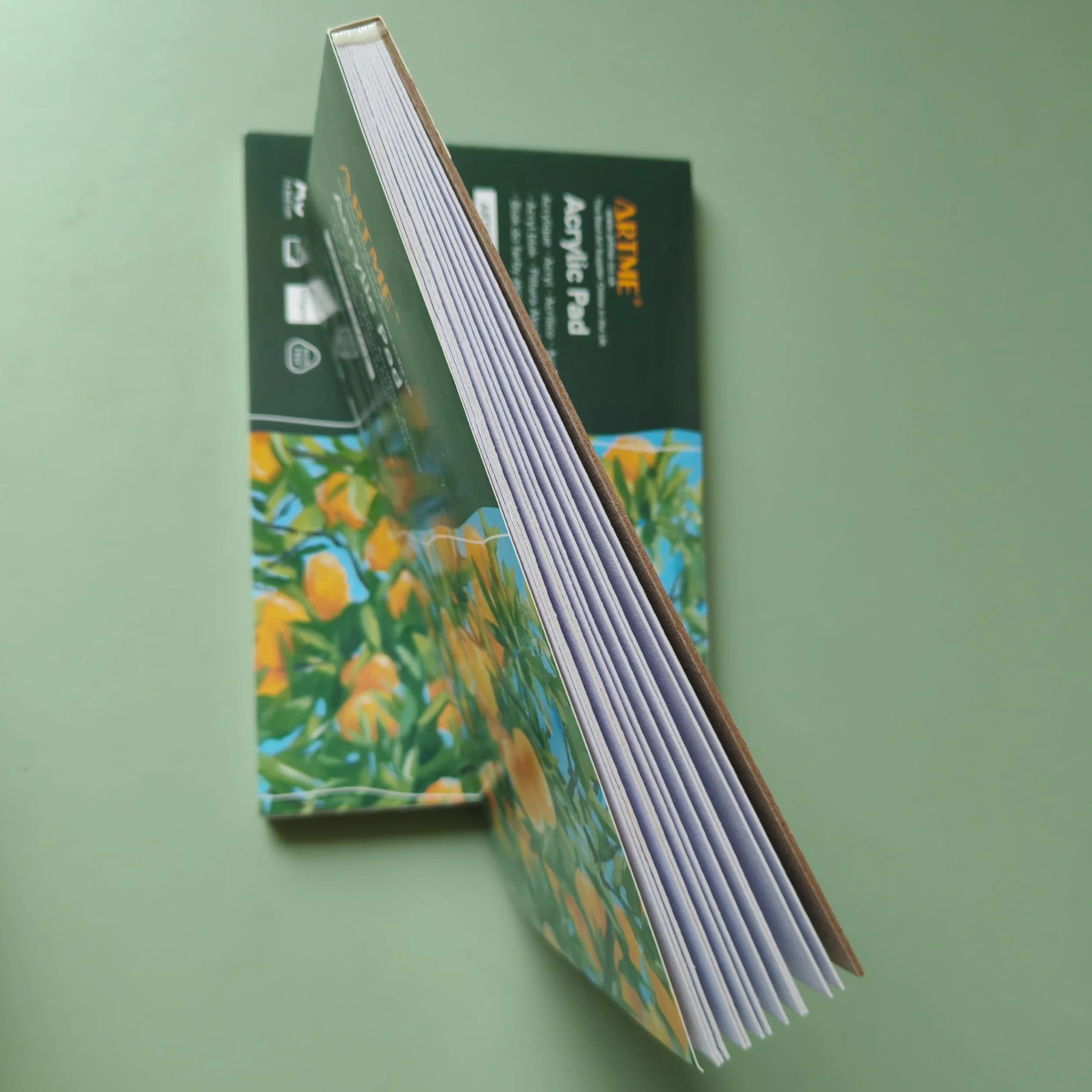 Artme Almohadill Papel Acrílica A4 x 12 Hojas 400g Extra Pesado Prensado En Frío Sin Ácido Bloc Dibujo Pintura Acrílica Y Gouache