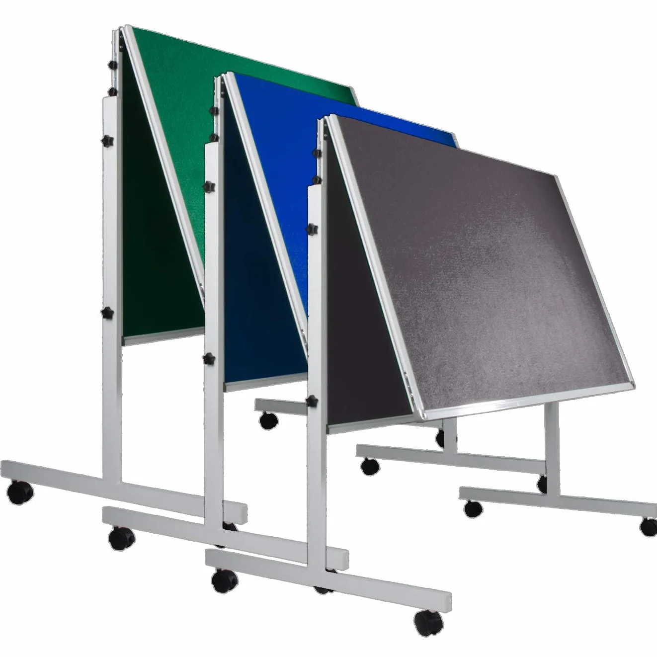 Master of Boards - Panel expositor (fieltro, plegable, con ruedas, 120 x 150 cm), color a elegir, color gris
