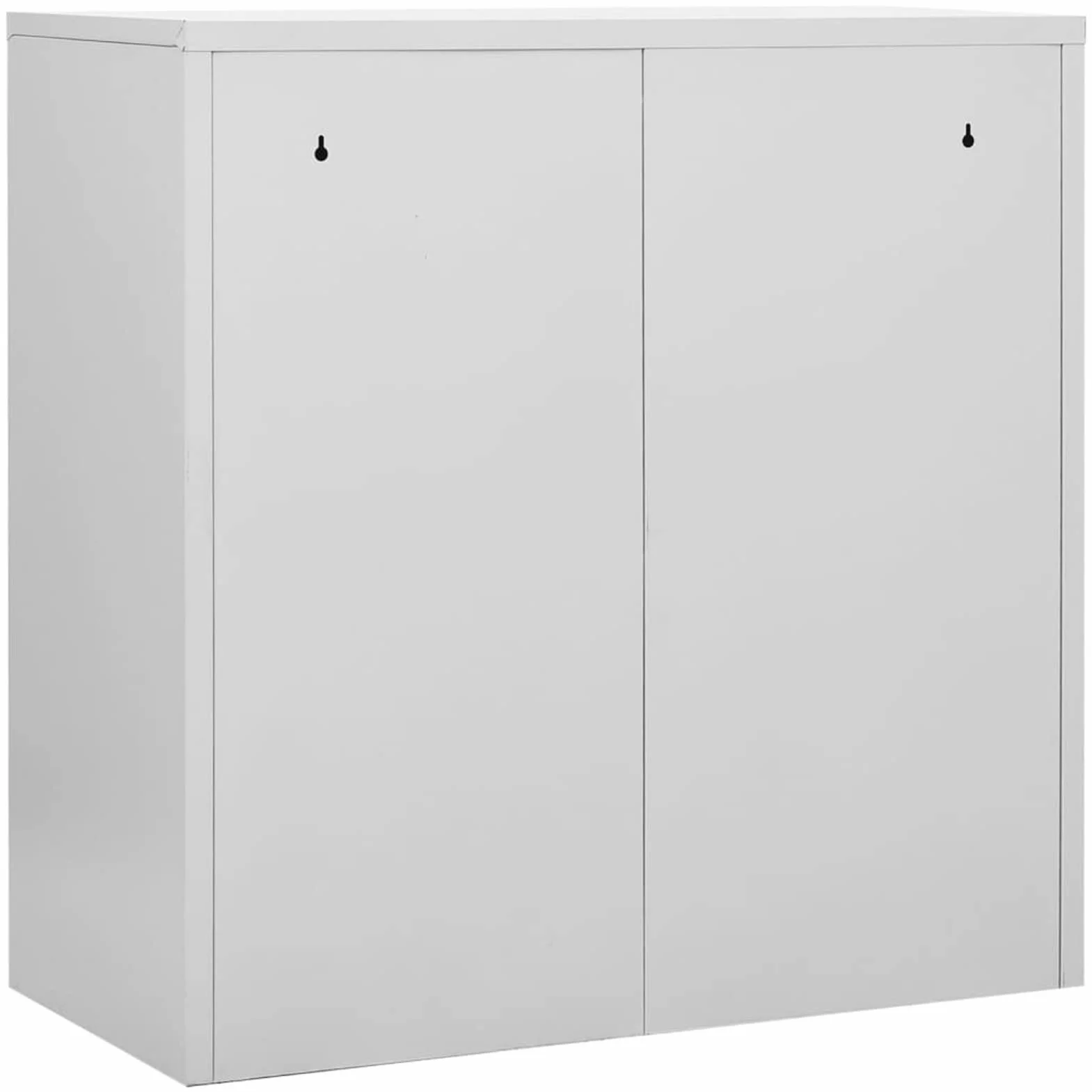 IKAYAA Armario Tipo Taquilla, Taquillas Metálico con 6 Casilleros y Puertas con Cerradura Caja de Almacenamiento, para Salas de Estar y Escuelas, Oficinas, 90x45x92,5 cm Gris Claro y Azul