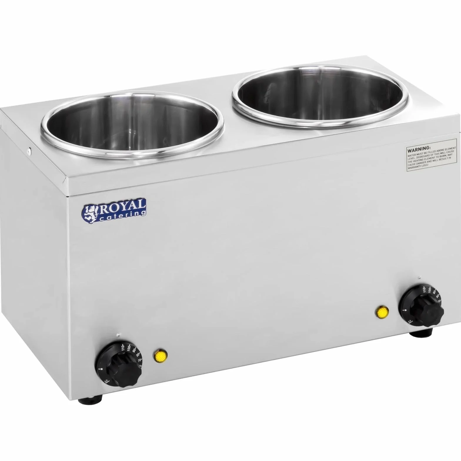 Royal Catering RCBM-2/4R Baño María Hotpot 2 x 2,75 L 300 W