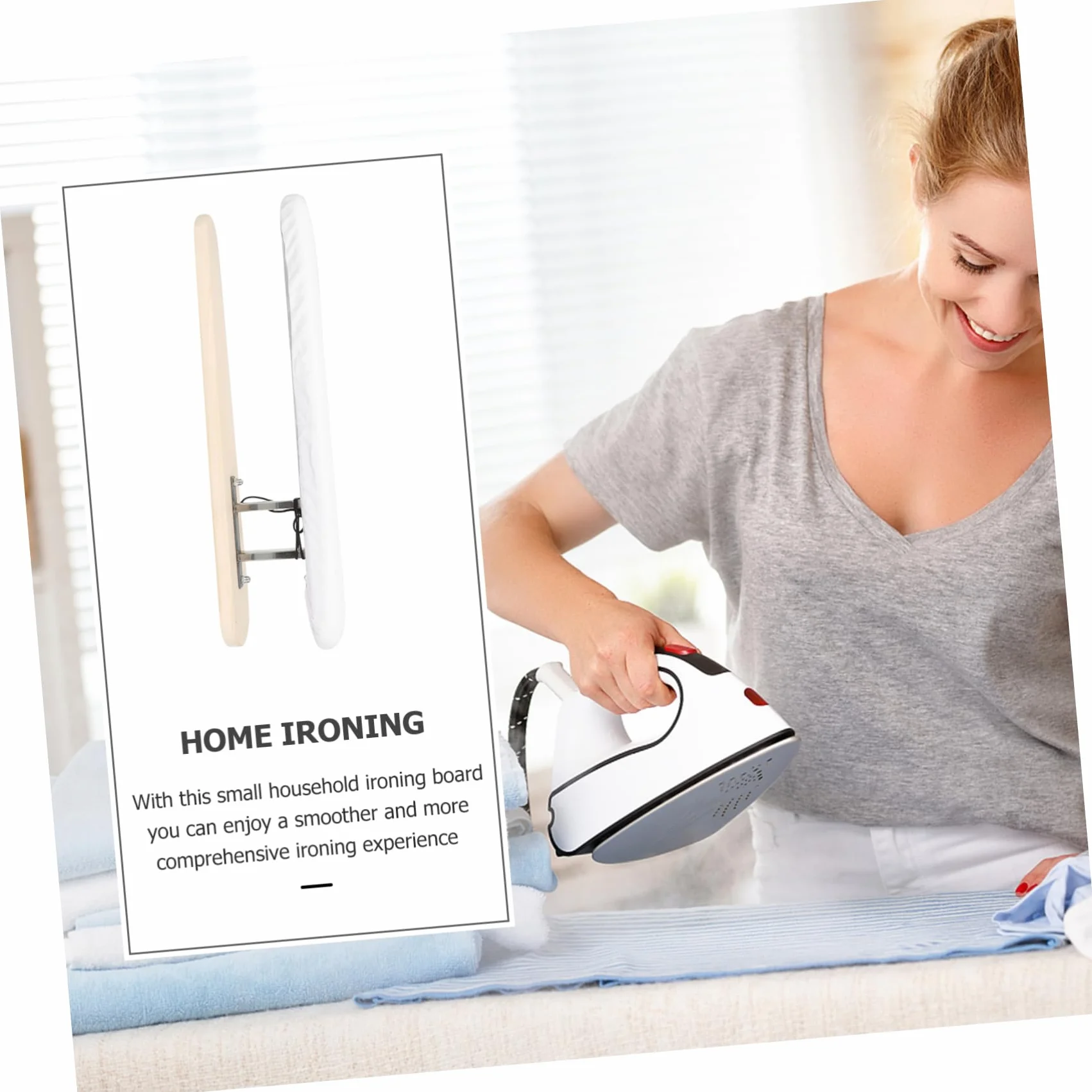 PRETYZOOM Tabla De Planchar Portátil Pequeña De Madera Funda White, Práctica y Ligera, para Uso Doméstico y Viaje, Accesorio De Planchado Multiusos para Dormitorio y Lavandería