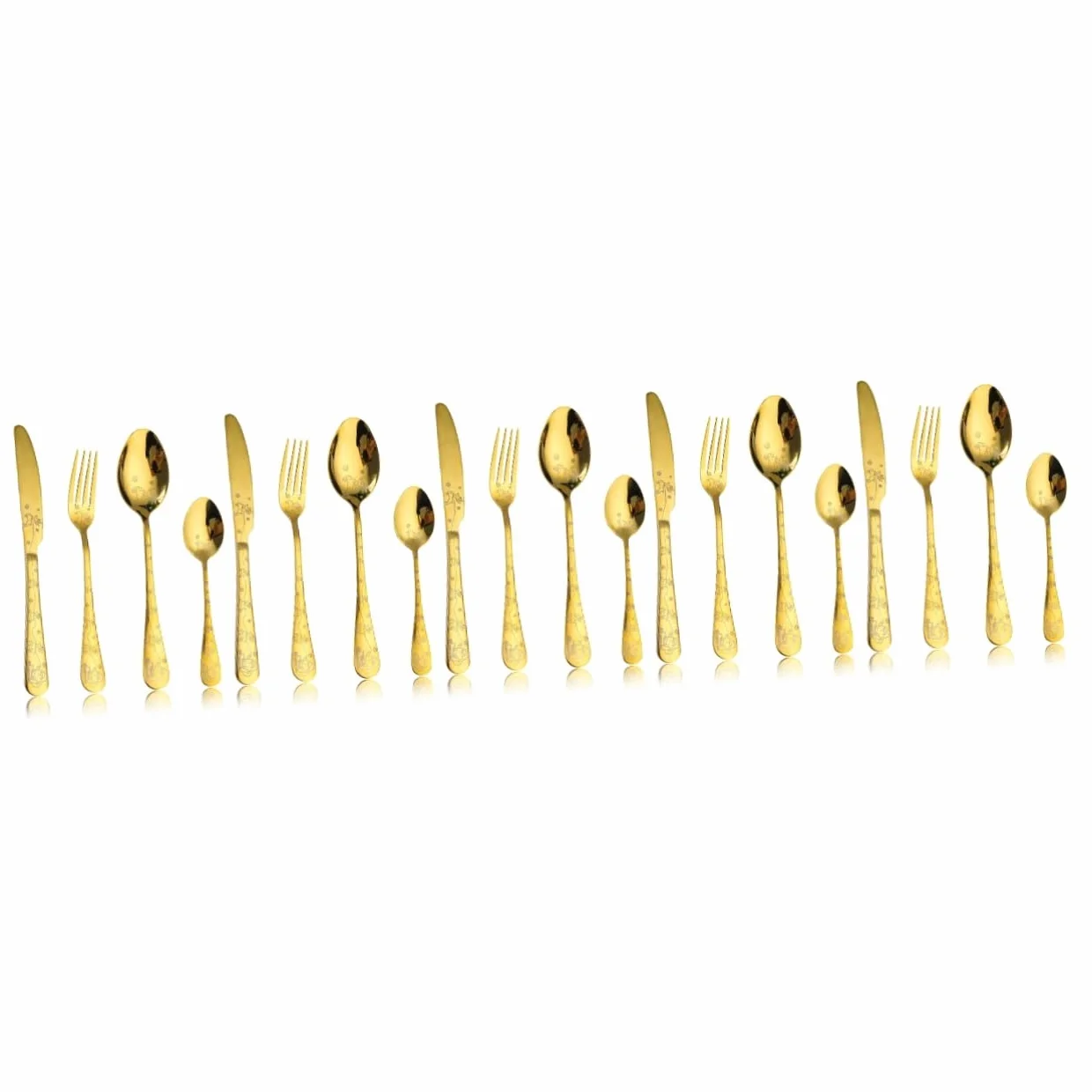Alipis 5 Juegos De Cubiertos De Navidad Tenedores De Postre De Navidad Decoraciones De Mesa De Navidad Vajilla De Acero Inoxidable Cuchara Dorada Cubiertos De Filete para Banquete