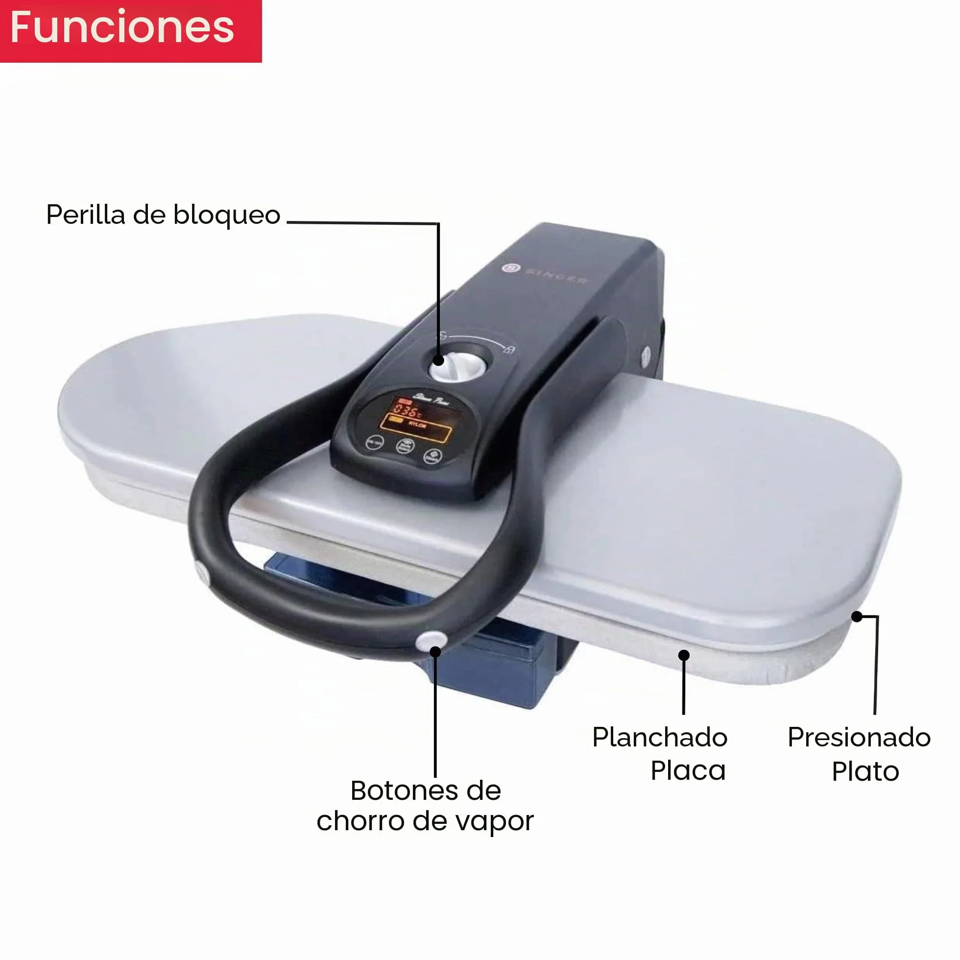 SINGER ESP260T Intelligent Steam Press-26, 66 cm, Gris