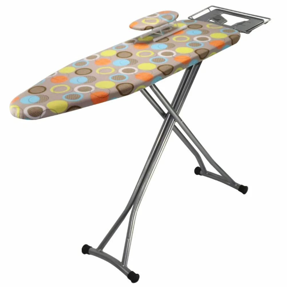 Juego de Planchado Grande, Almohadilla de algodón, Tabla de Planchar Transpirable con Zona de estacionamiento Resistente al Calor, Tabla de Planchar, Soporte de Hierro para lavandería de Hot
