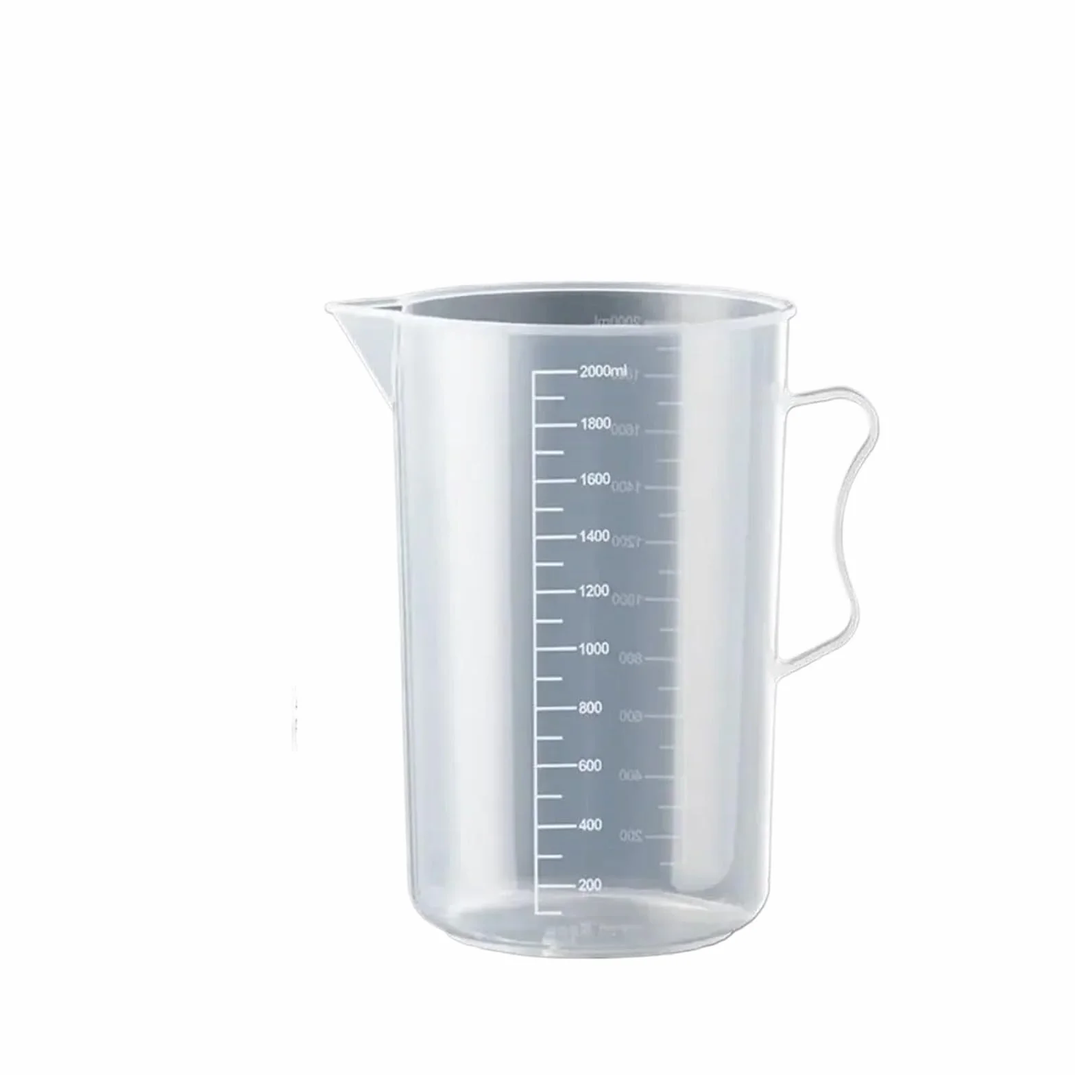 Jarra medidora Vaso medidor graduado de plástico 3 piezas, vaso mezclador transparente gran capacidad con tapa, laboratorio for cocina y repostería(2000ml)