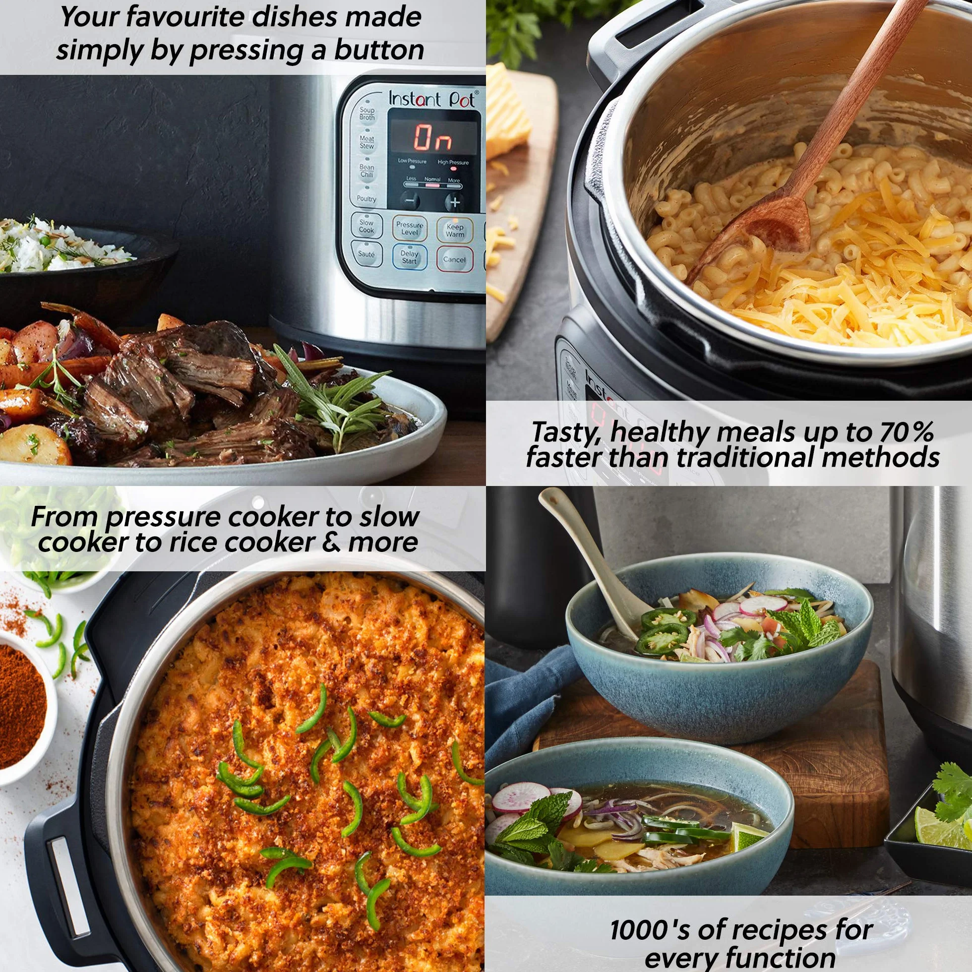 Instant Pot Duo 60 (R2D2) Star Wars Electric Pressure Cooker, Multi-Cooker in Stainless Steel, 1000 W, 5.7 L, 112-0157-01-UKEU White, R2D2 6L with UK EU Plug