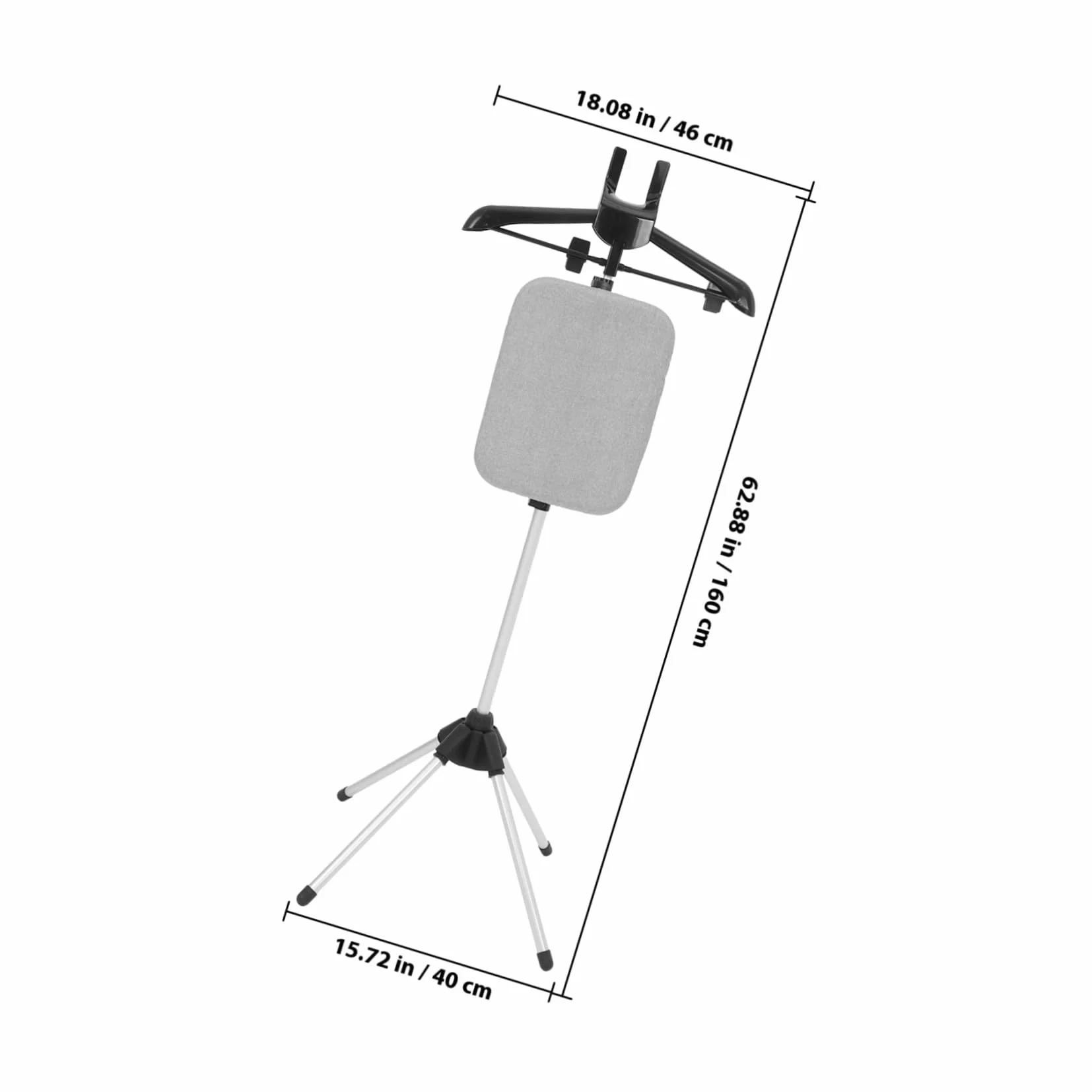 ABOOFAN Soporte para Plancha de Vapor Tabla de Planchar Integrada, Estructura Plegable de Aleación de Aluminio Ajustable de 90 a 160cm para Ropa y Prendas