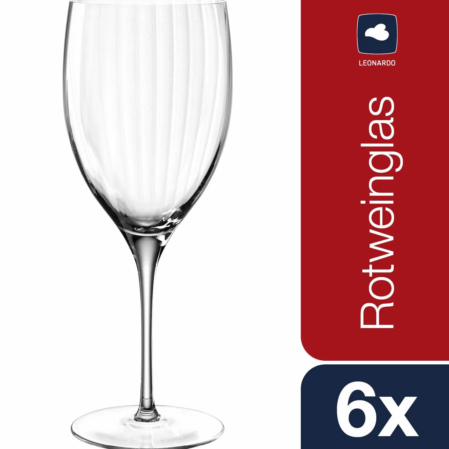 LEONARDO HOME Copas de Vino Tinto Poesia, 600 ml, 069165, Cristal, Claro