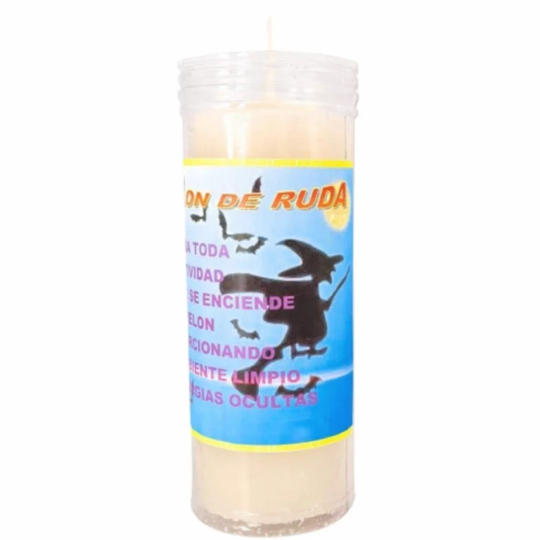 Velón de Ruda Aroma Elimina Negatividad Vela Olor Protección Purifica Energética