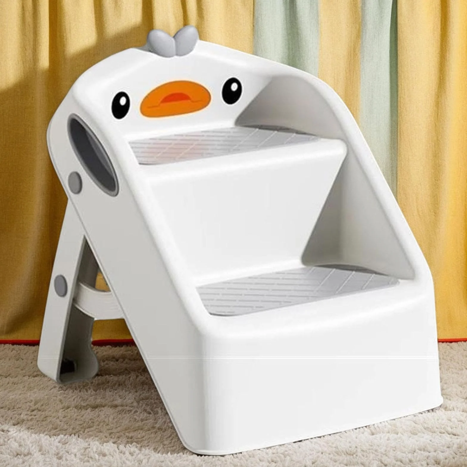 Caminar pie infantil – Escalera plegable 2 pasos para baño infantil | taburete de , antideslizante, portátil, para lavabo, cocina, aprendizaje