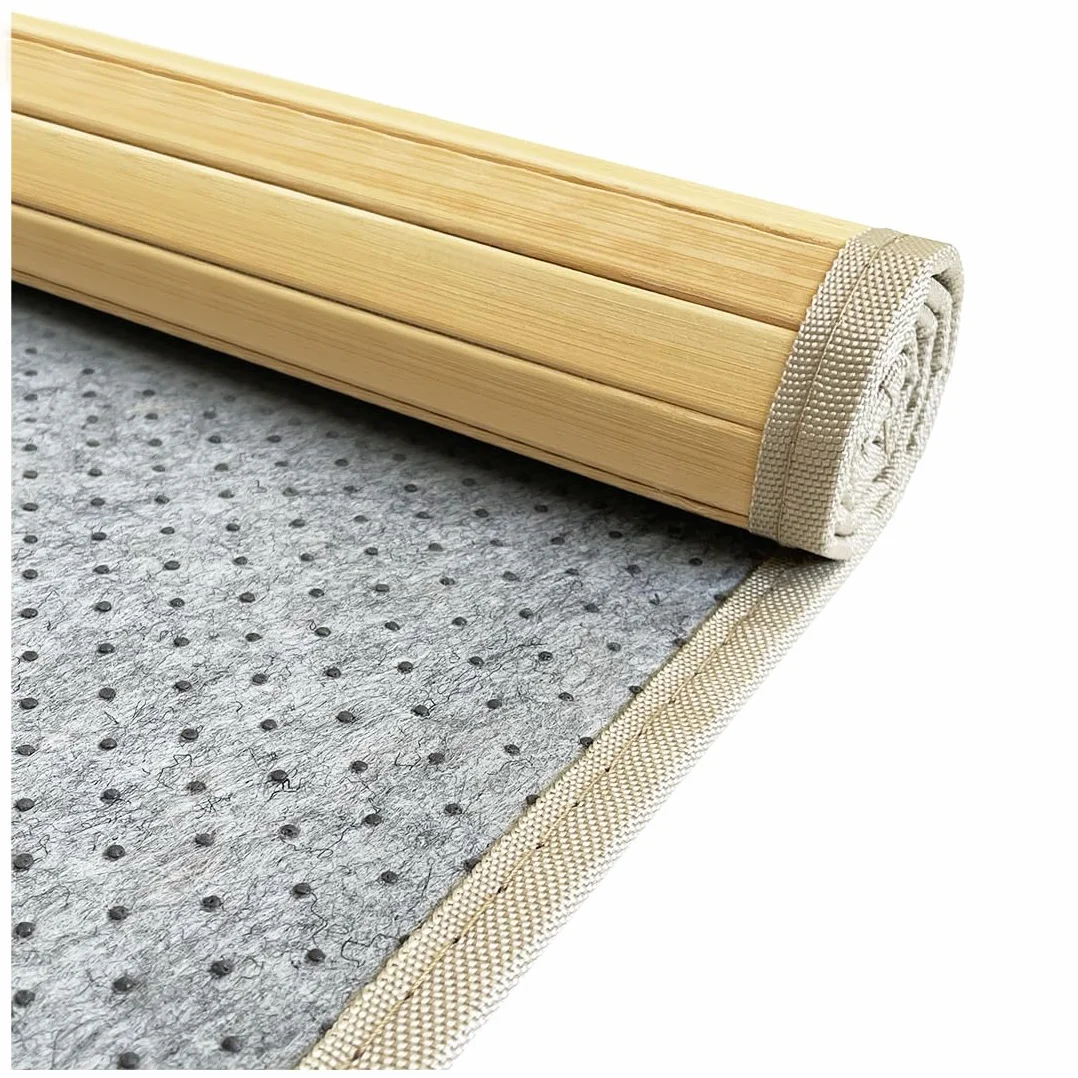 Alfombra de Bambú Natural Ecológica Antideslizante 60x90 cm