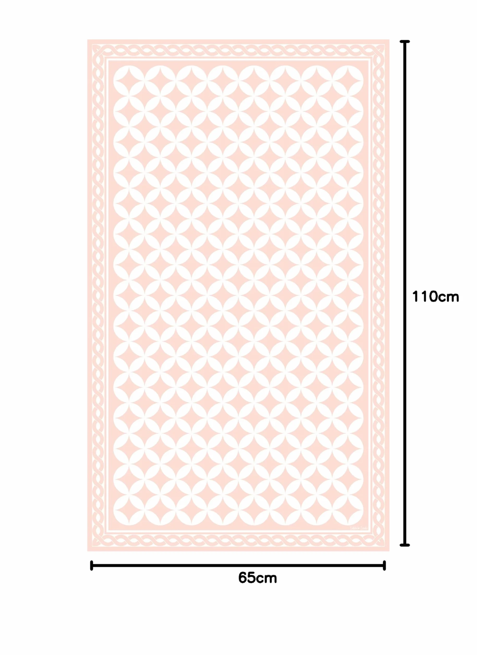 DobleUve Estudio Alfombra Vinílica Hidráulica 21 | Color Rosa | 65x110 cm | Alfombra Cocina Lavable Antideslizante | Alfombra Vinilica | Suelo Vinílico | Alfombra Vinilo Salón