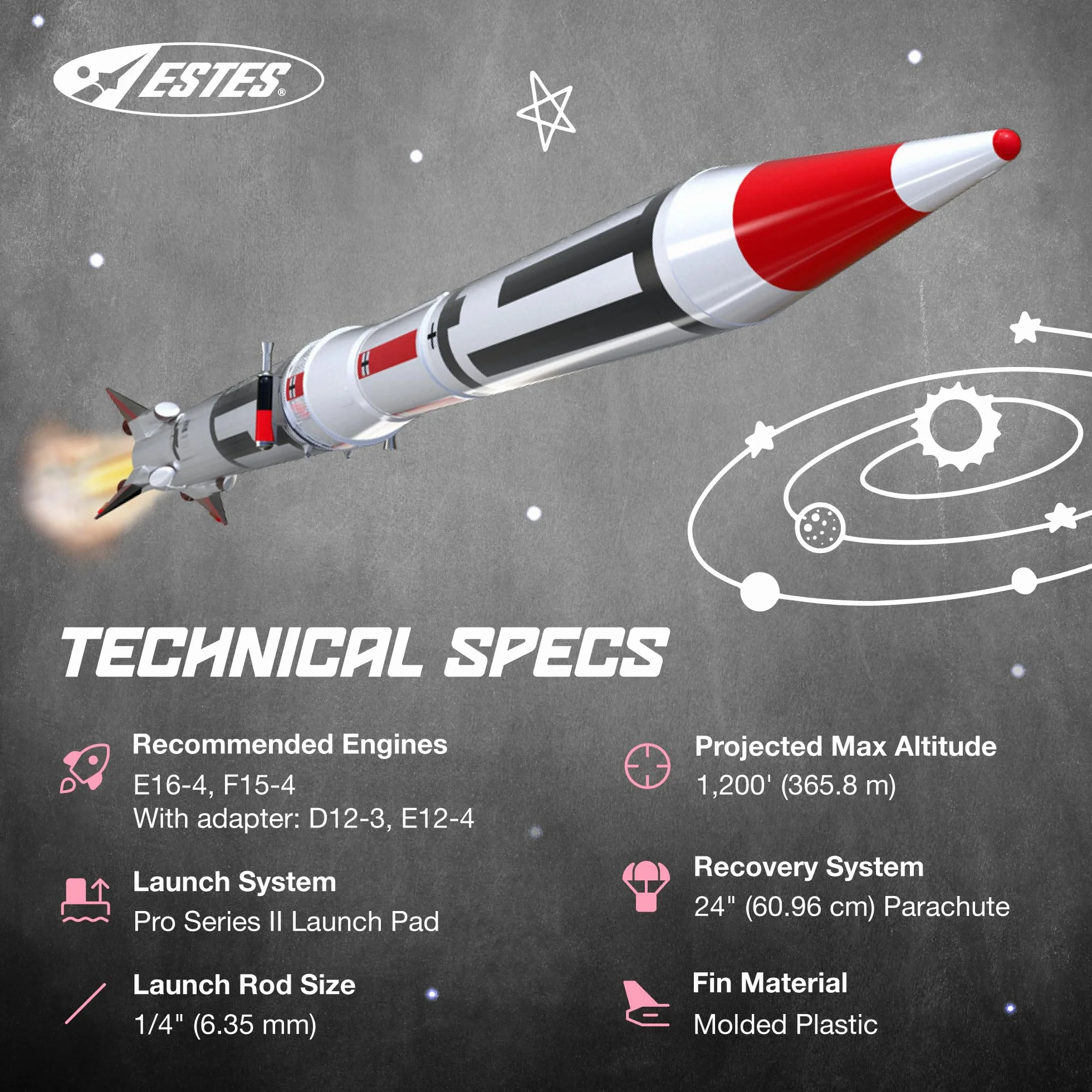 Estes Athena H 009725 - Modelo Rocket de 29 mm
