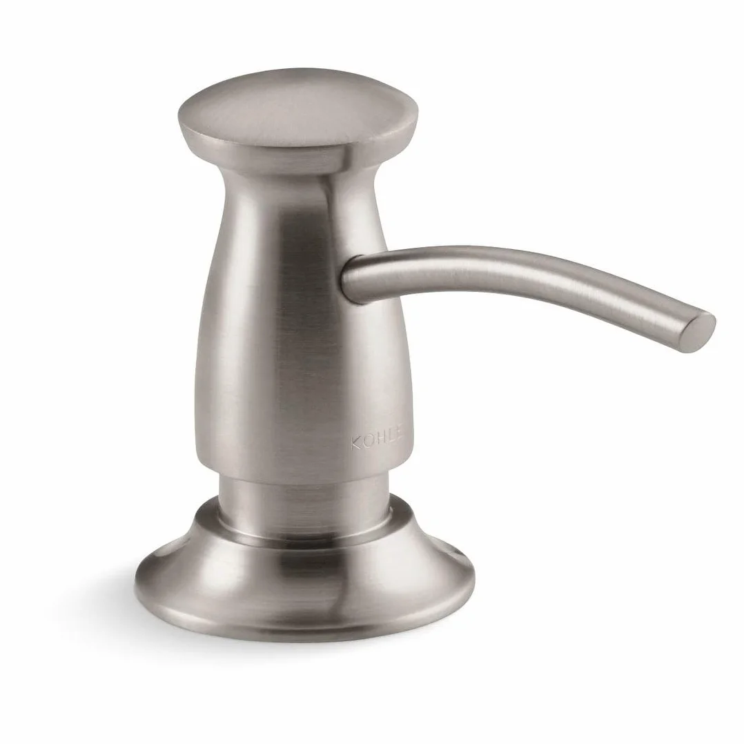 KOHLER K-1893-C-VS Dispensador de jabón o loción con diseño de transición (Cubierta de almeja), Inoxidable Vibrante