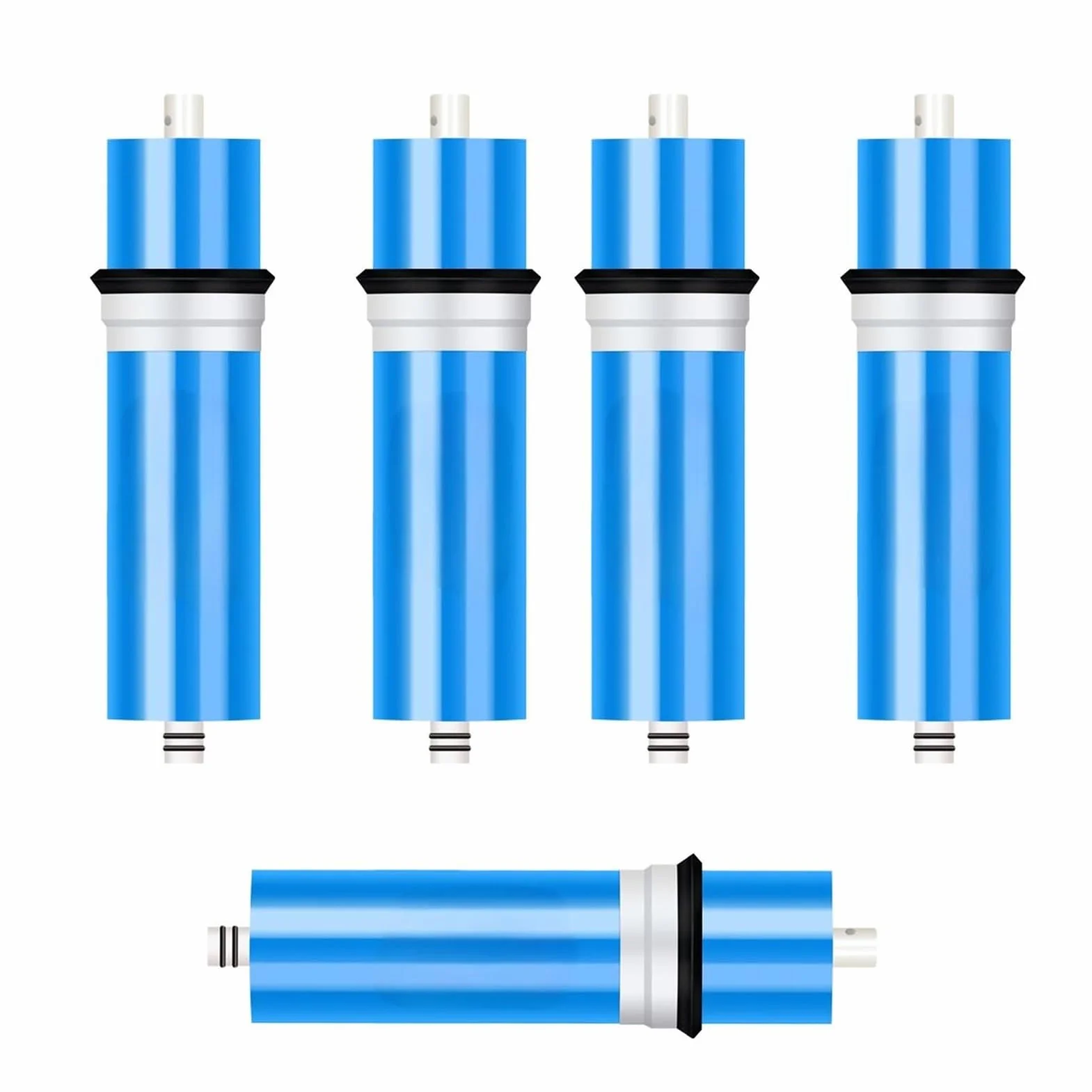 Membrana de ósmosis inversa 400 GPD, 5 unidades, 3012-400, filtro agua gran caudal, purificador en el sabor del agua. Fácil instalación