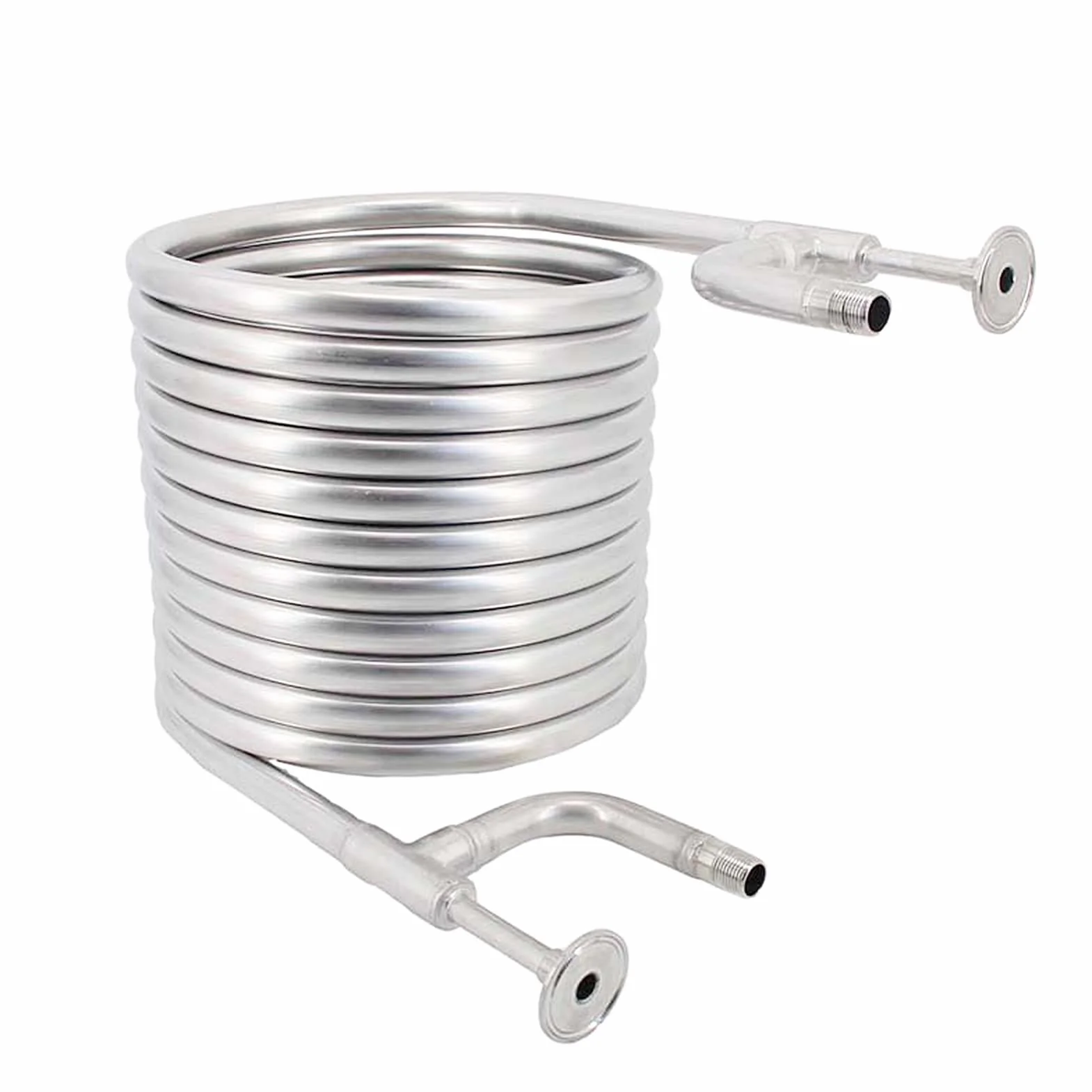 Pro contraflujo de Acero Inoxidable, Enfriador de Mosto 9.5M 1.5 "TC 1/2" BSP Homebrew Cerveza y Equipo de elaboración de Vino (Bobina en Bobina)