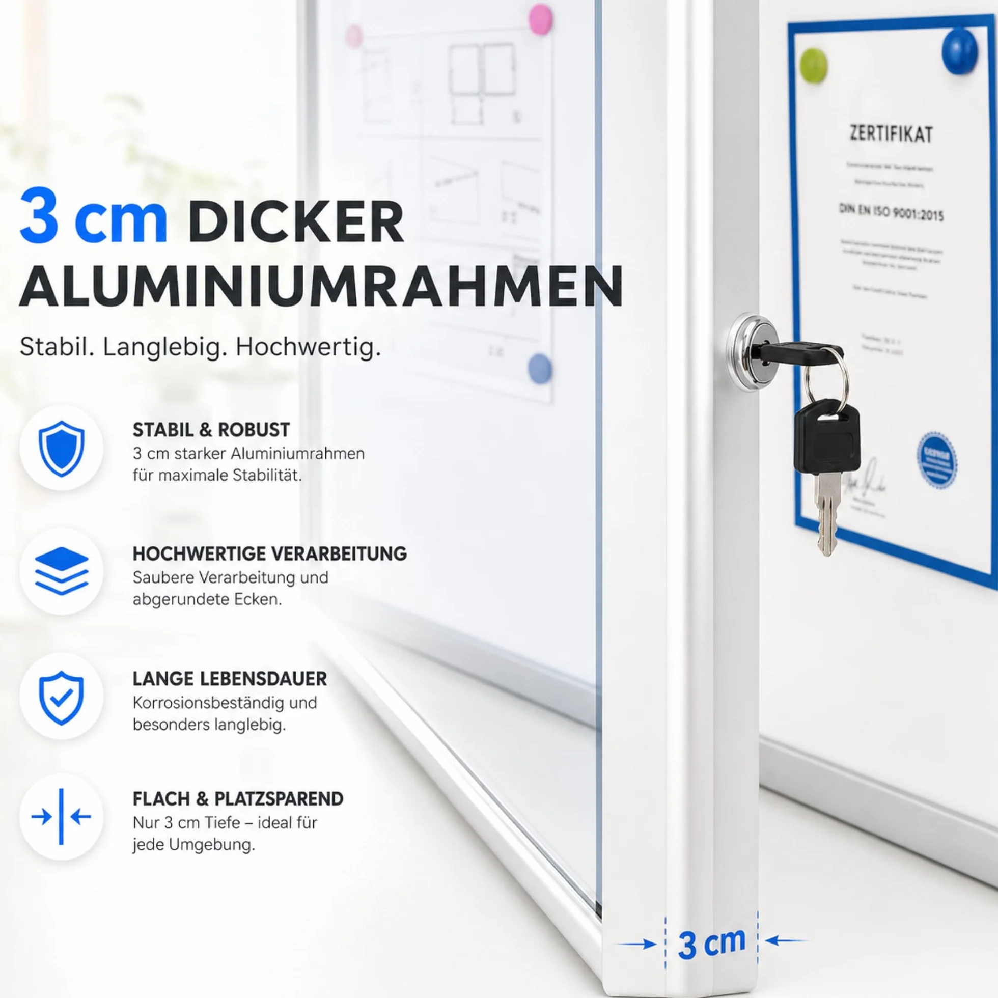 Master of Boards – Vitrina, incluye imanes (tamaño opcional)