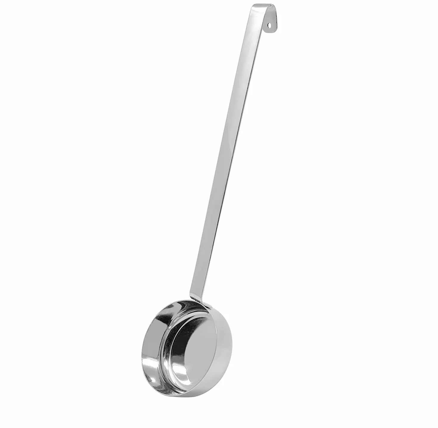 Norpro Cucharón de Sopa de Fondo Plano de Acero Inoxidable, Capacidad de 3 Onzas