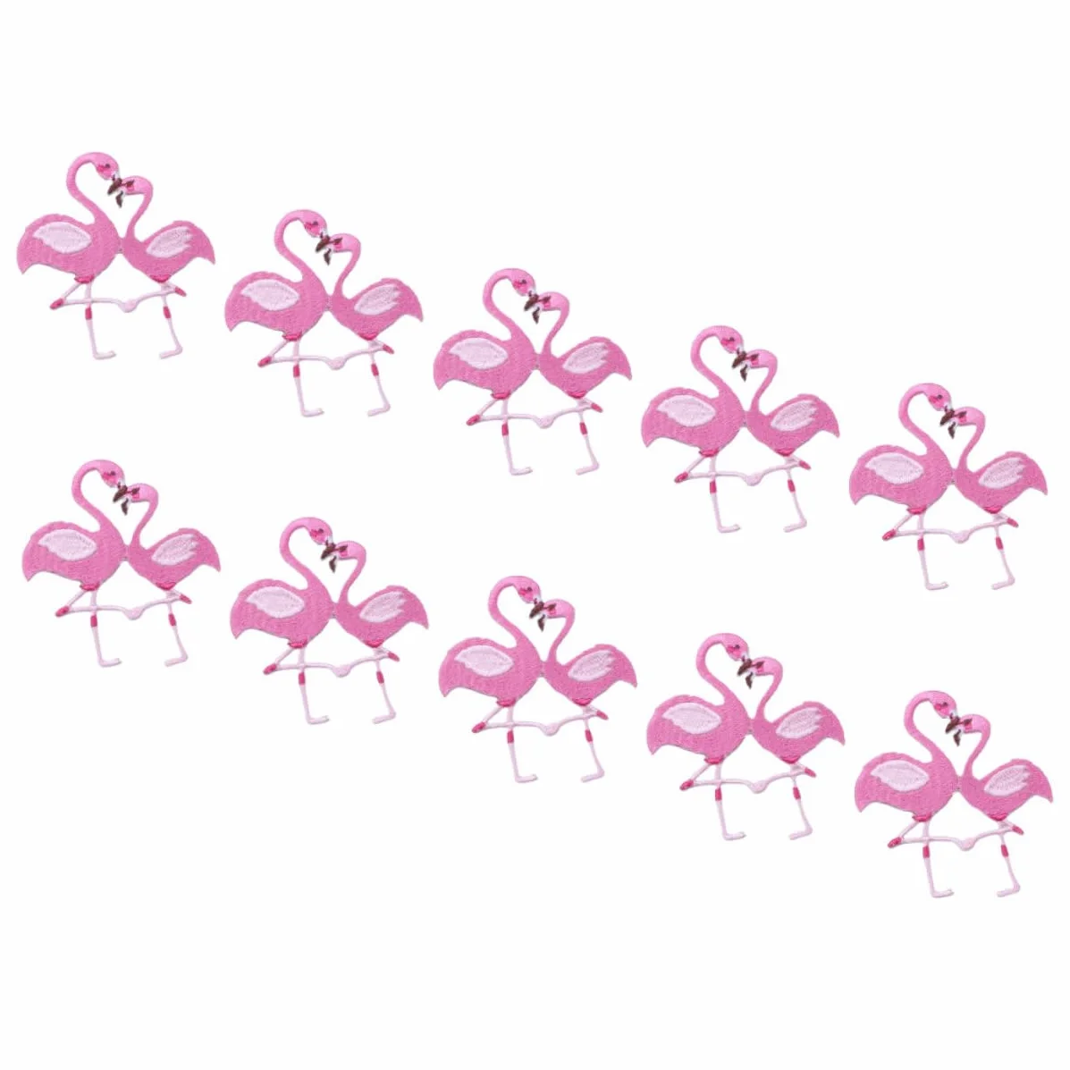 Uonlytech 5 series Parche Bordado Con Diseño De Dibujos Animados Parches Para Ropa Con Agujeros Parche De Flamenco Parche Pequeño Para Planchar Parches Para Ropa Parches 10 piezas x 5