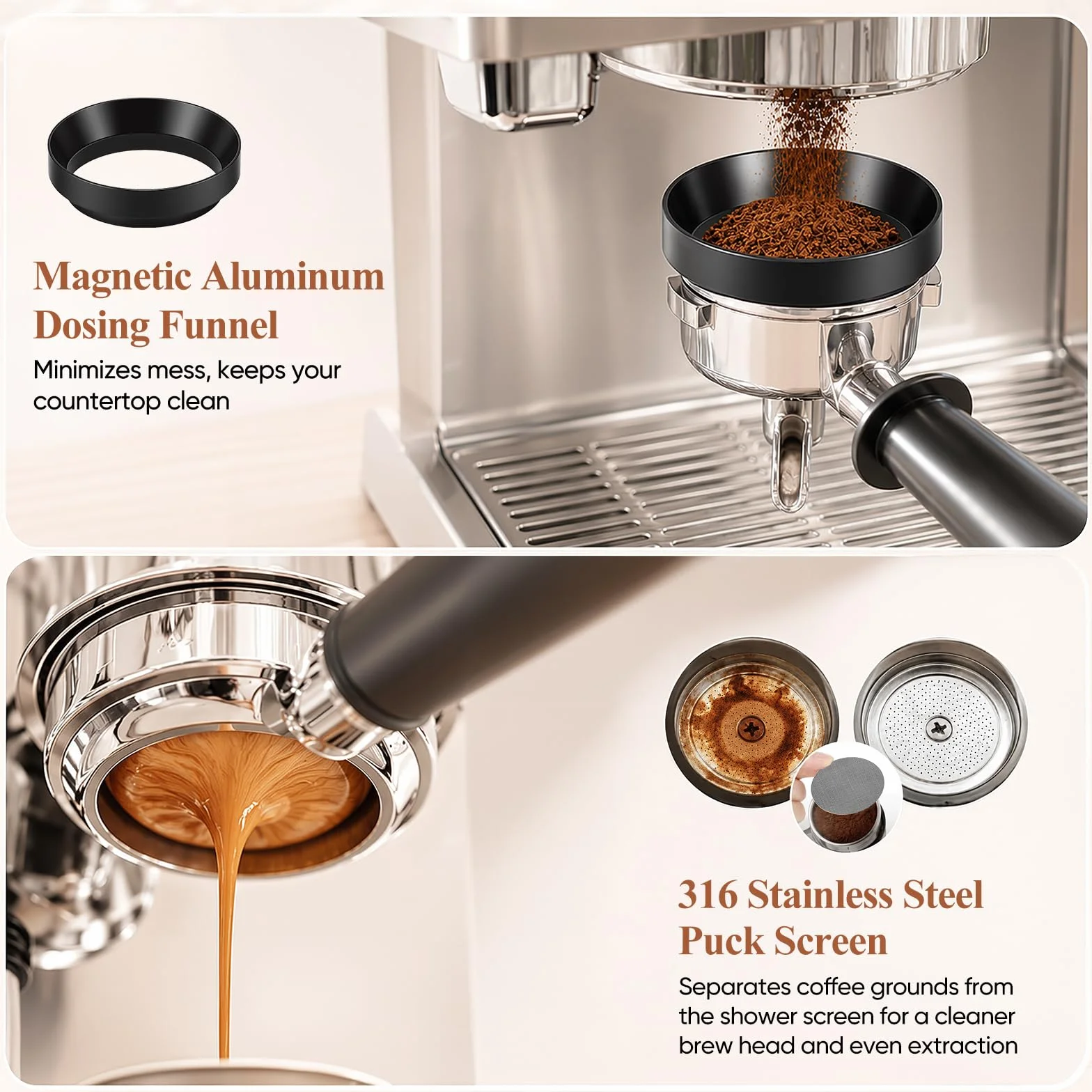 Kit Barista 9 Piezas, Tamper de Café de 51mm, Accesorios de Espresso | Barista Accesorios Cafetera con Tamper, Distribuidor, WDT Tool, para Máquina Espresso Portafiltro