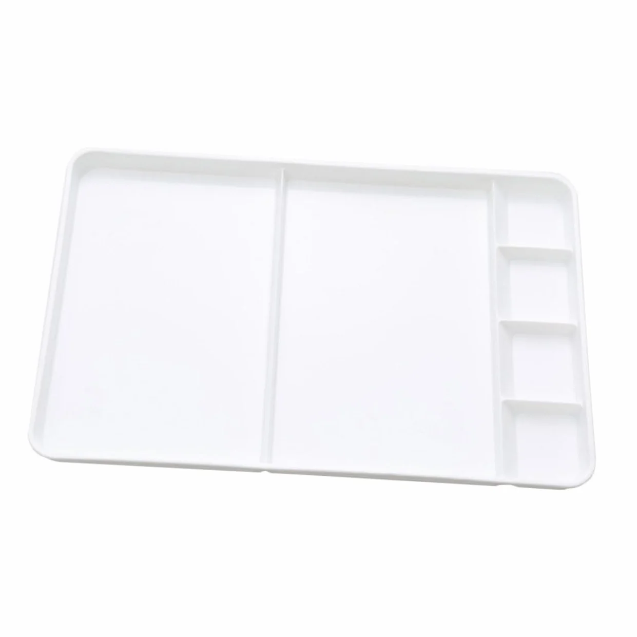 SHINEOFI Paleta de Colores de Plástico Blanco para Acuarela Múltiples Compartimentos, Ligera y Resistente, Adecuado para Artistas y Pintores Profesionales