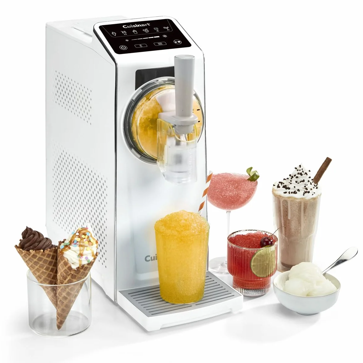 Cuisinart Frost Fusion® - Bebidas congeladas y helado suave en 1 | 6 programas | Granizados, cócteles, frappé, vino congelado, sorbete y helado suave | Sin hielo | Listo en 25 min | Autolimpieza