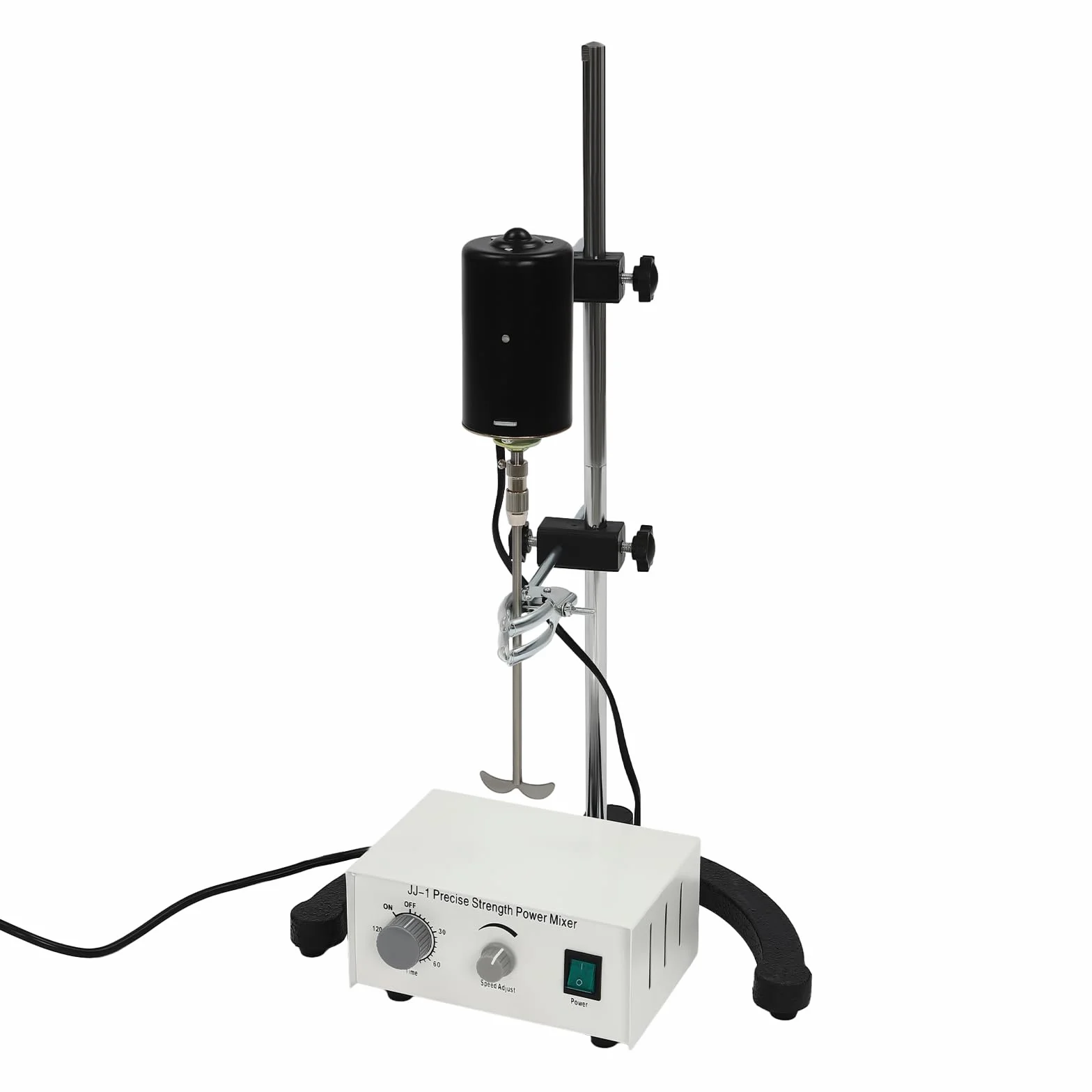 Agitador eléctrico de 100 W, Mezclador montado en la parte superior, Agitador mecánico automático de alta capacidad, Adecuado para experimentos en biología, cosméticos, suplementos dietéticos