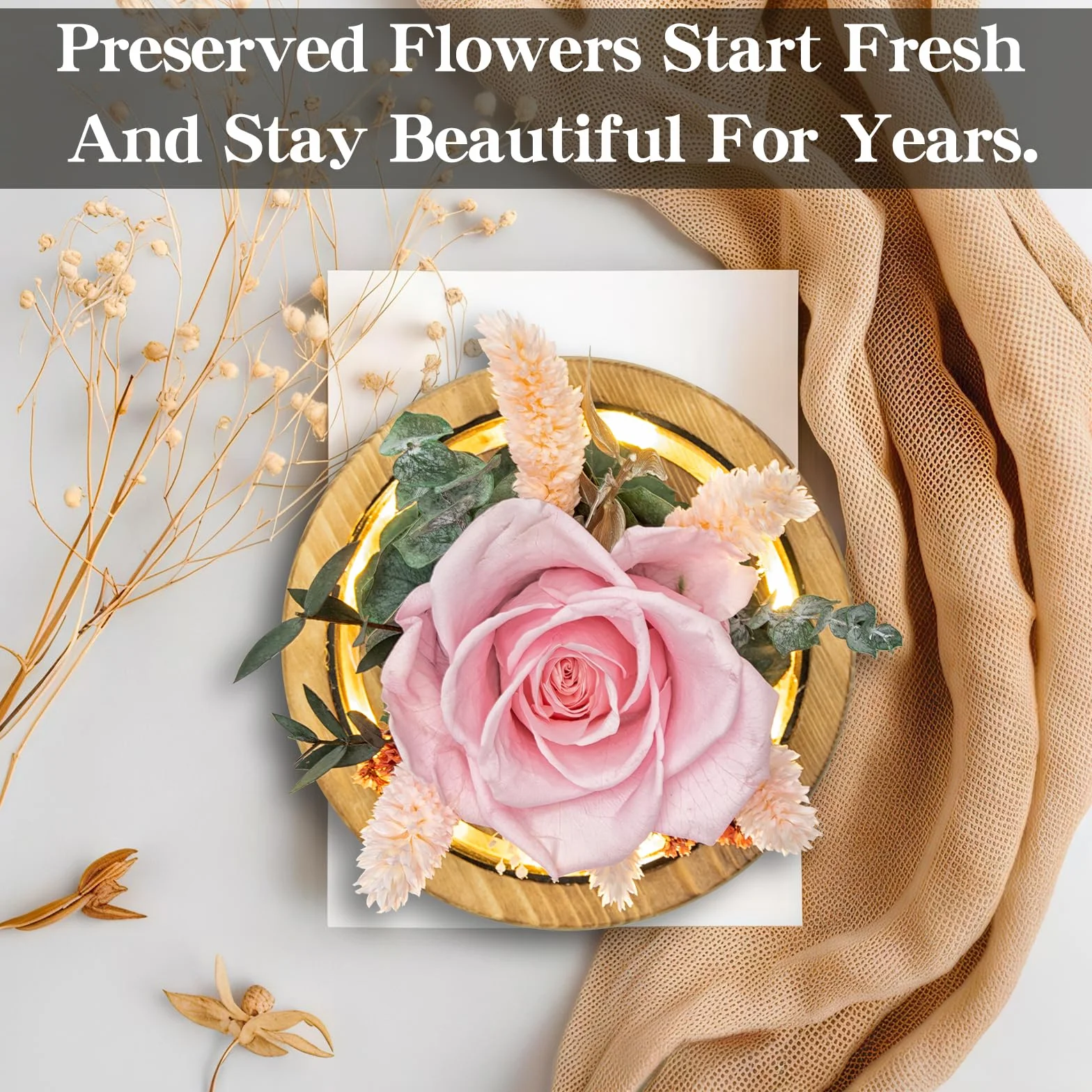 Regalo Flor Regalos de flores preservadas para mujeres, rosas preservadas rosas en cúpula de cristal, arreglos florales de rosas reales, flores para siempre para mamá, regalos de cumpleaños para