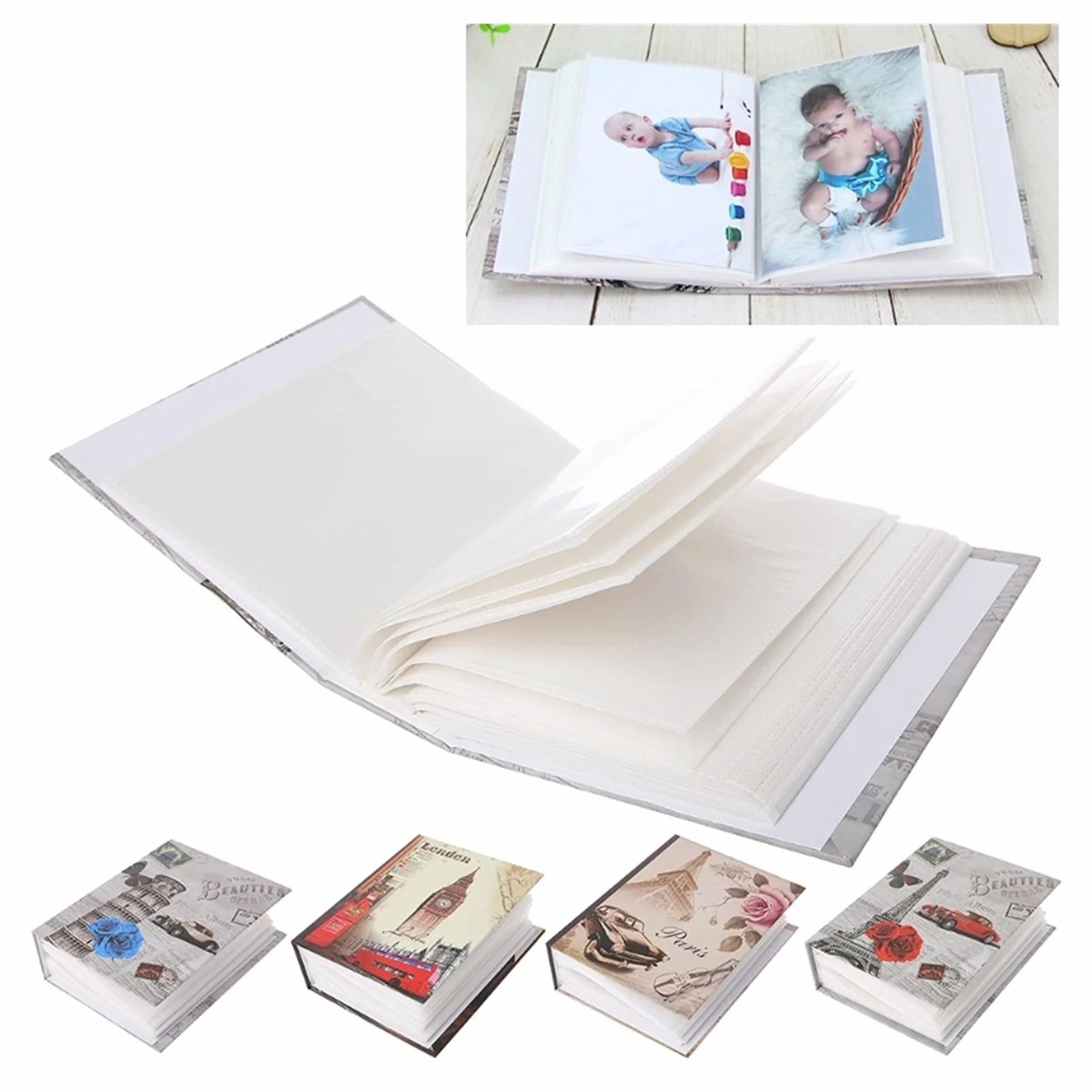 Álbum de fotos 100 imágenes Pocket Photo Album Photo InterSTICIAL Photo Niños Regalo de memoria Adecuado for álbumes de fotos familiares, amigos Álbumes de fotos, Amantes Álbumes de fotos Album de Fot
