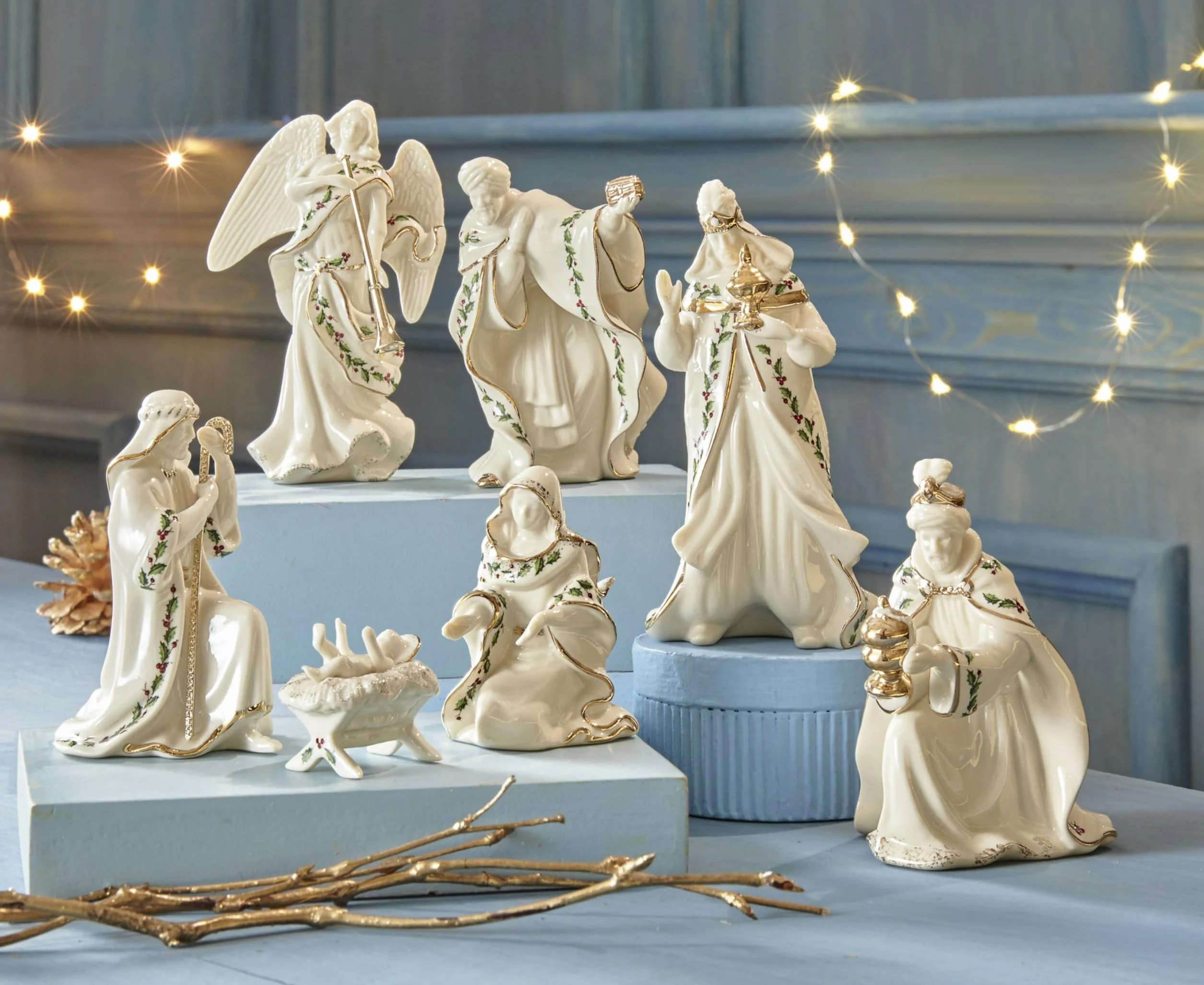 Lenox Holiday Belén, Set de 7 (Sagrada Familia, Tres Reyes, Ángel)