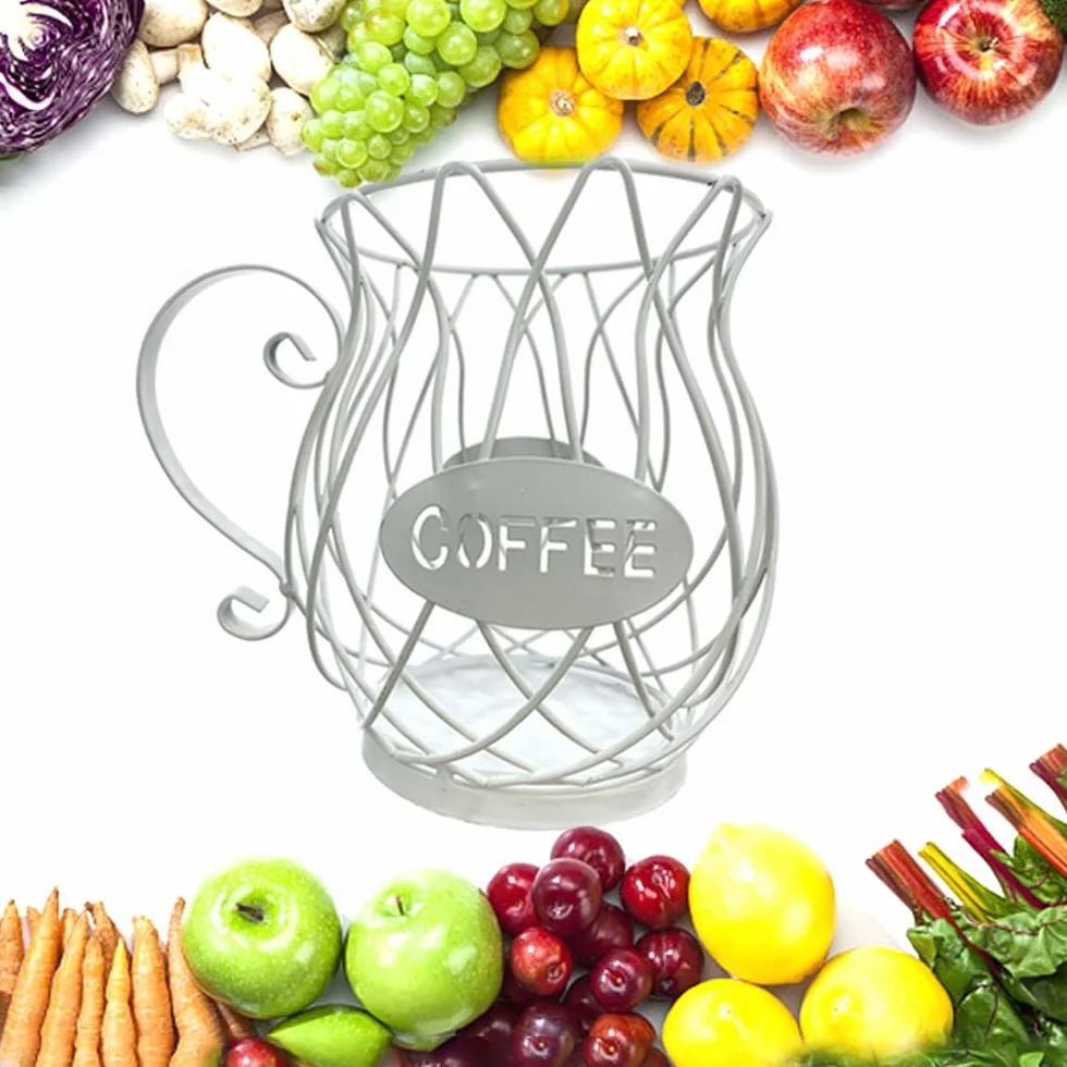 Cesta de Almacenamiento de Cápsulas de Café Soporte (Blanco)