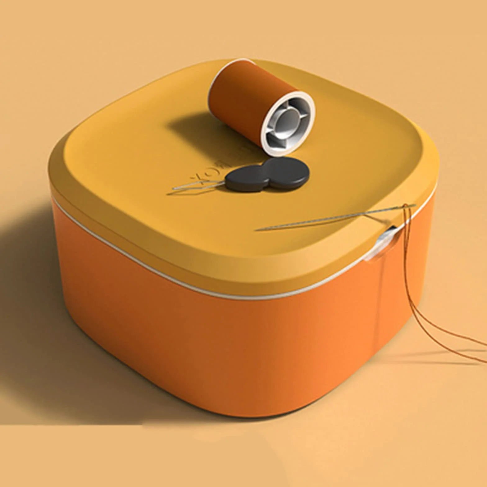 Caja de Costura, Kit de Costura, pequeño y liviano, Adecuado for Adultos, Estudiantes, Viajes, Traje de Costura for el hogar for Principiantes, Naranja, Naranja, 11.3x6.3