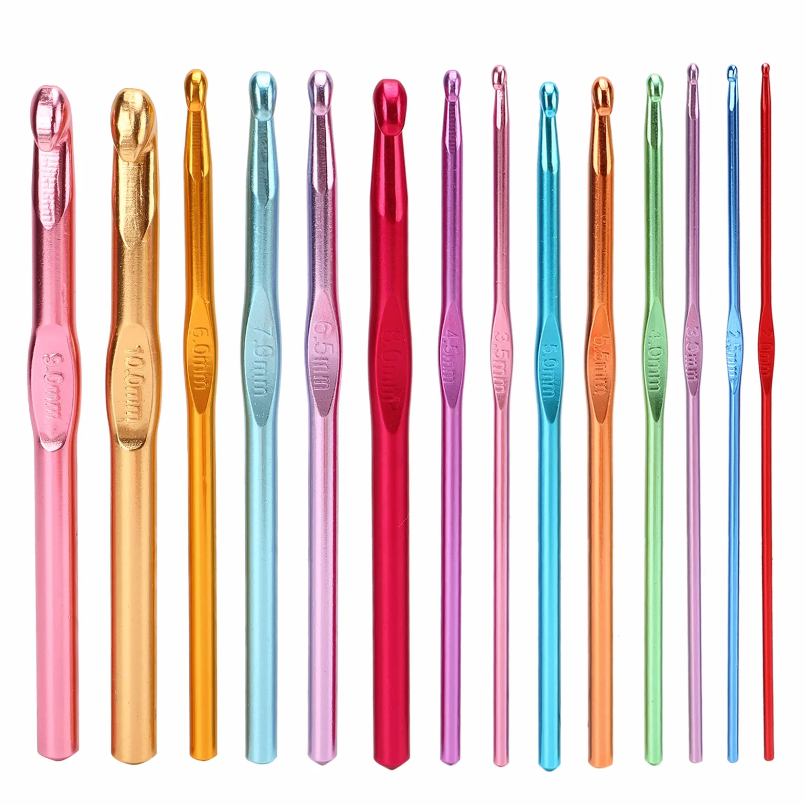 Vomeko Juego de Agujas de Ganchillo, Kit de Agujas de Ganchillo con Estuche de Almacenamiento, Herramientas de Arte para Manualidades para Tejer a Mano, Herramientas de Costura,