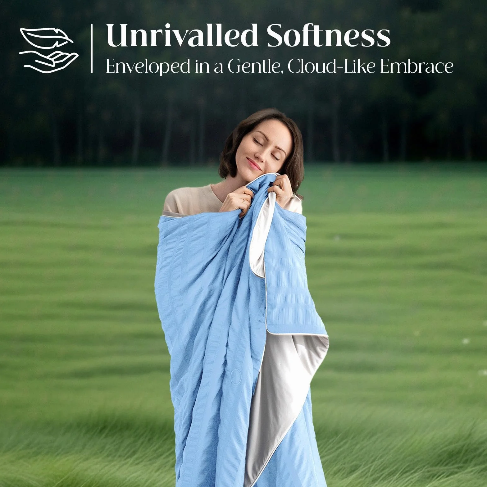 IKALIFE Manta Refrescante para Personas - Manta Fria Verano para Sofa Cama Q-MAX>0.5 Cooling Blanket Sabana Refrescante Enfriamiento Refrigerante Mantas Fresca Verano Azul 200x220 cm