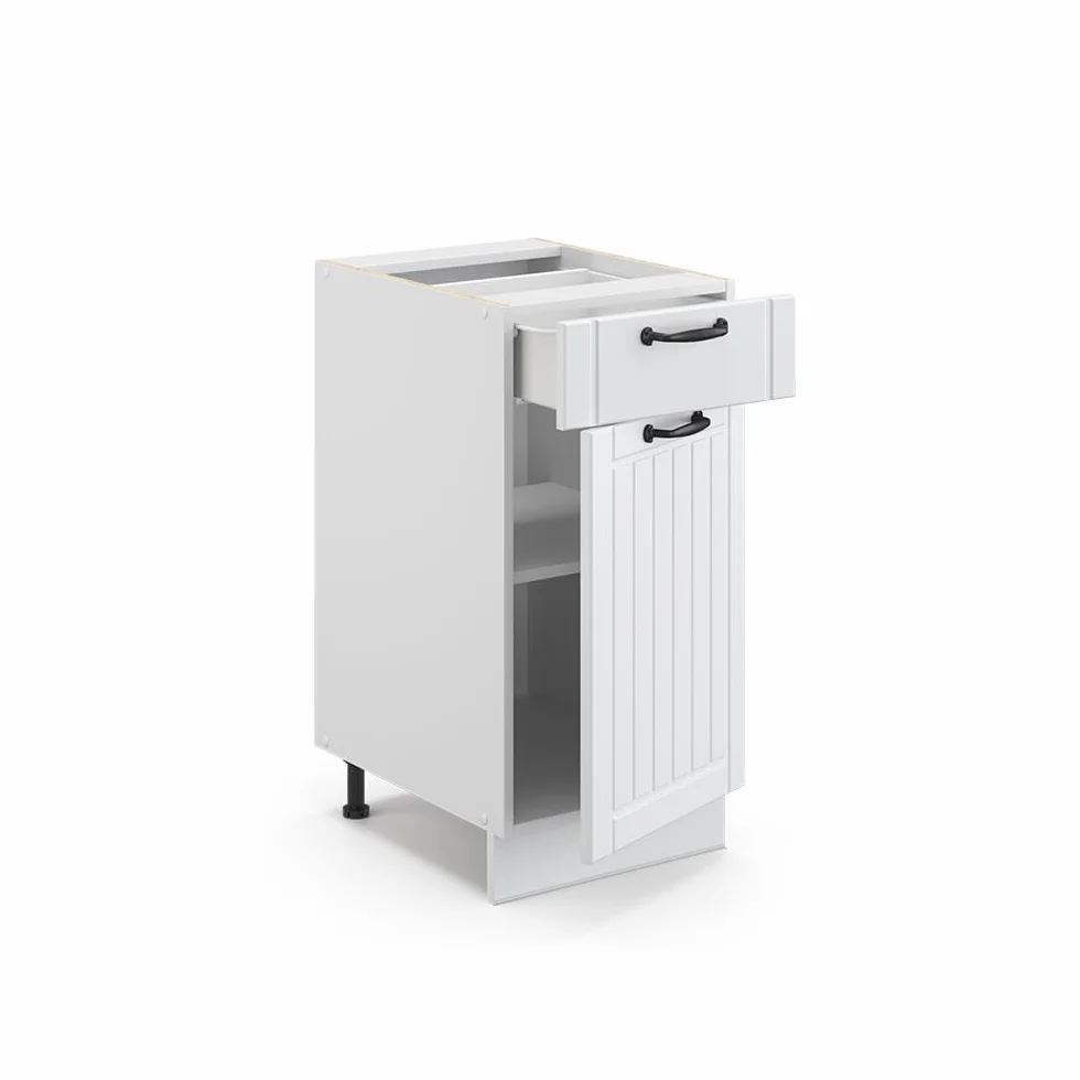 Vicco Mueble bajo de Cocina Fame-Line, Blanco casa de Campo, 40 cm sin encimera, para Combinar con Otros módulos de la Serie Fame-Line