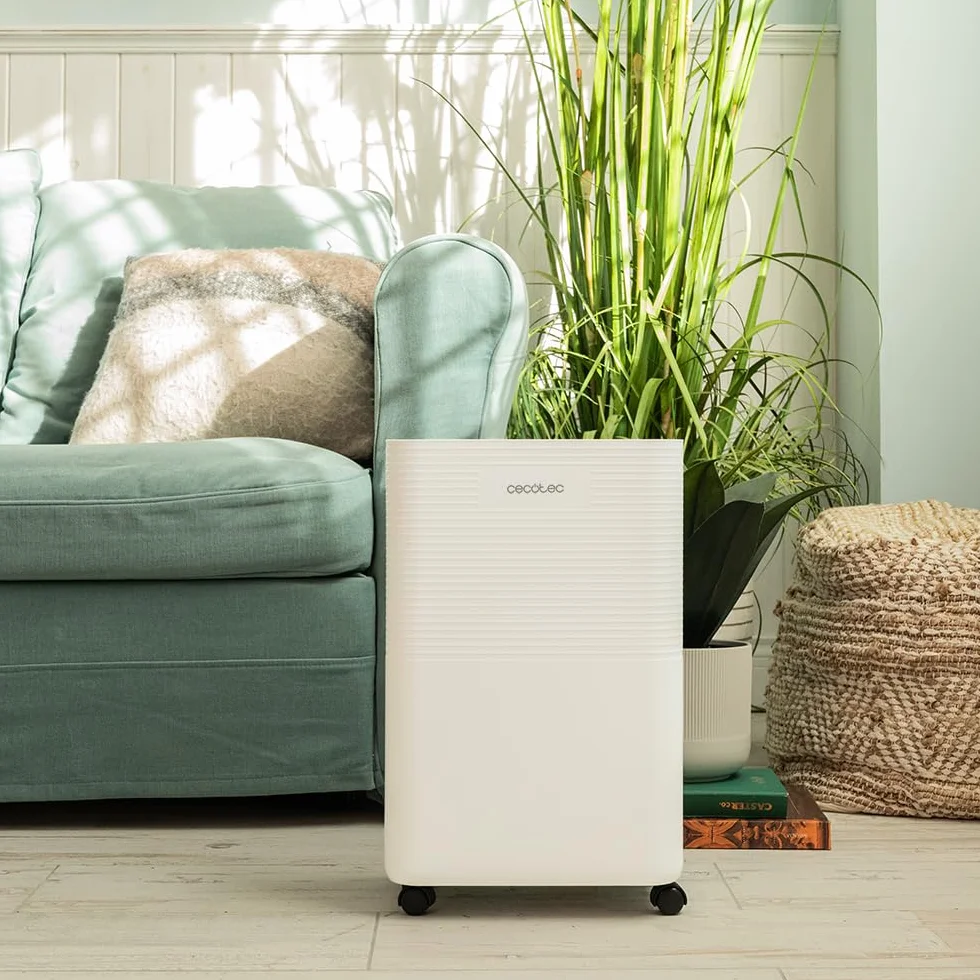 Cecotec Deshumidificador BigDry 8000 Expert Connected. 16 L/día, Depósito Extraíble de 2L, Control por Wifi, Función de Secado de Ropa y Temporizador 24 horas, Área de Cobertura de 30m2