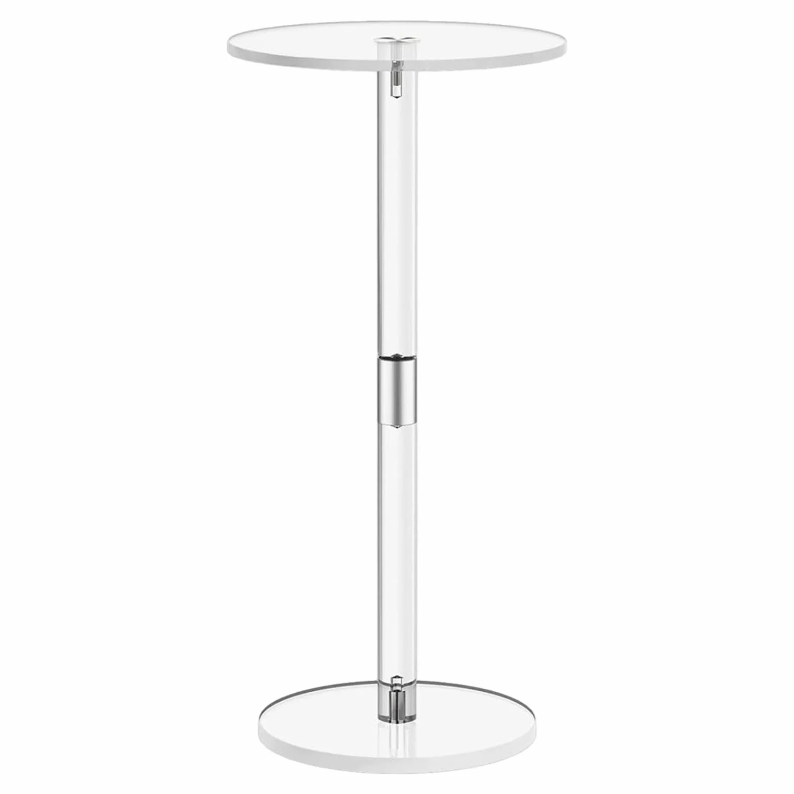 Mesa de bebidas de acrílico alta,Mesa de bebidas de acrílico | Mesa transparente pequeña para bebidas, aperitivos, teléfonos y café - Mesa auxiliar moderna de acrílico transparente