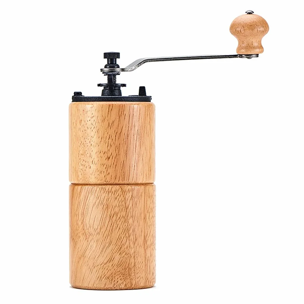 Molinillo Café Molino Cafe Molinillo de café Manual, Molinillo de café Burr con ajustes Ajustables, Molinillo de café de Madera de Mano con Hierro Fundido. Moledor De Cafe(B)