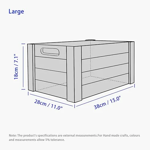 Cajas de madera para almacenamiento debajo de la cama, caja de regalo grande y cesta de juguetes para perros, ideal para Nochebuena y cestas de regalo