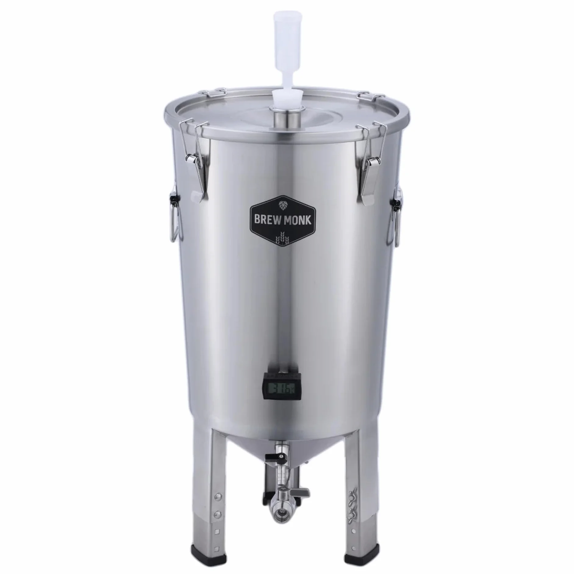 Depósito de Fermentación Acero Inoxidable 30L con Fondo Cónico, Válvula Spunding y Termómetro Digital