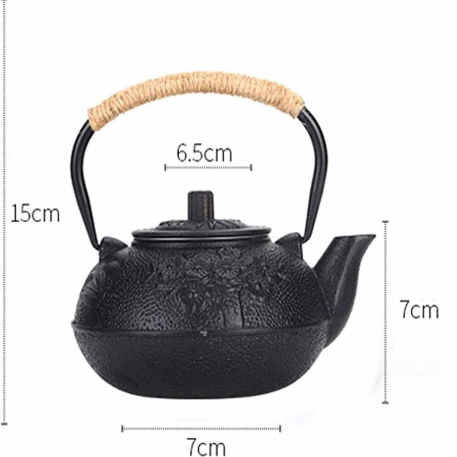 Tetera De Hierro Fundido Japonés De 600 Ml Con Infusor - Hervidor De Té De Hierro Fundido Mantiene La Temperatura - Vintage Lilac Blossom Tea Kettle - Artículo Del Coleccionista Para El Té Aficionados