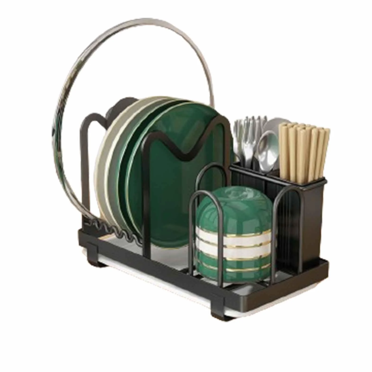 Escurreplatos Sobre Fregadero Escurridor Fregadero Escurridor De Platos Escurre Platos Para Muebles De Cocina Estante De Almacenamiento De Cocina Con Tubo De Drenaje (black,30x17x21cm)