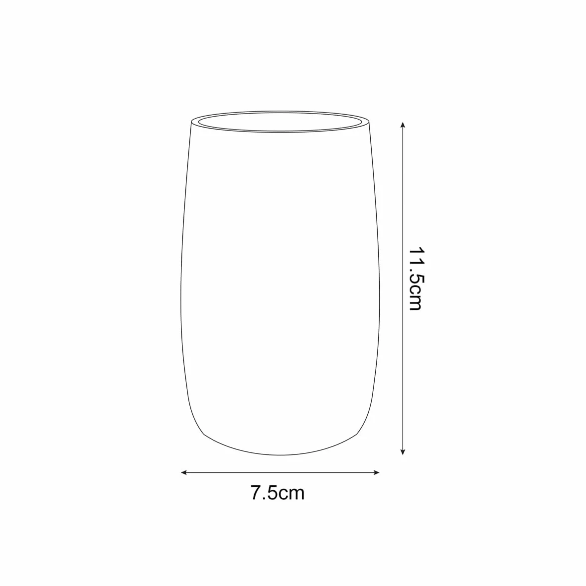 Vaso baño para Cepillo Dientes Serie Glaciar ABS Mate 7.5 cm x 11.5 cm Beige