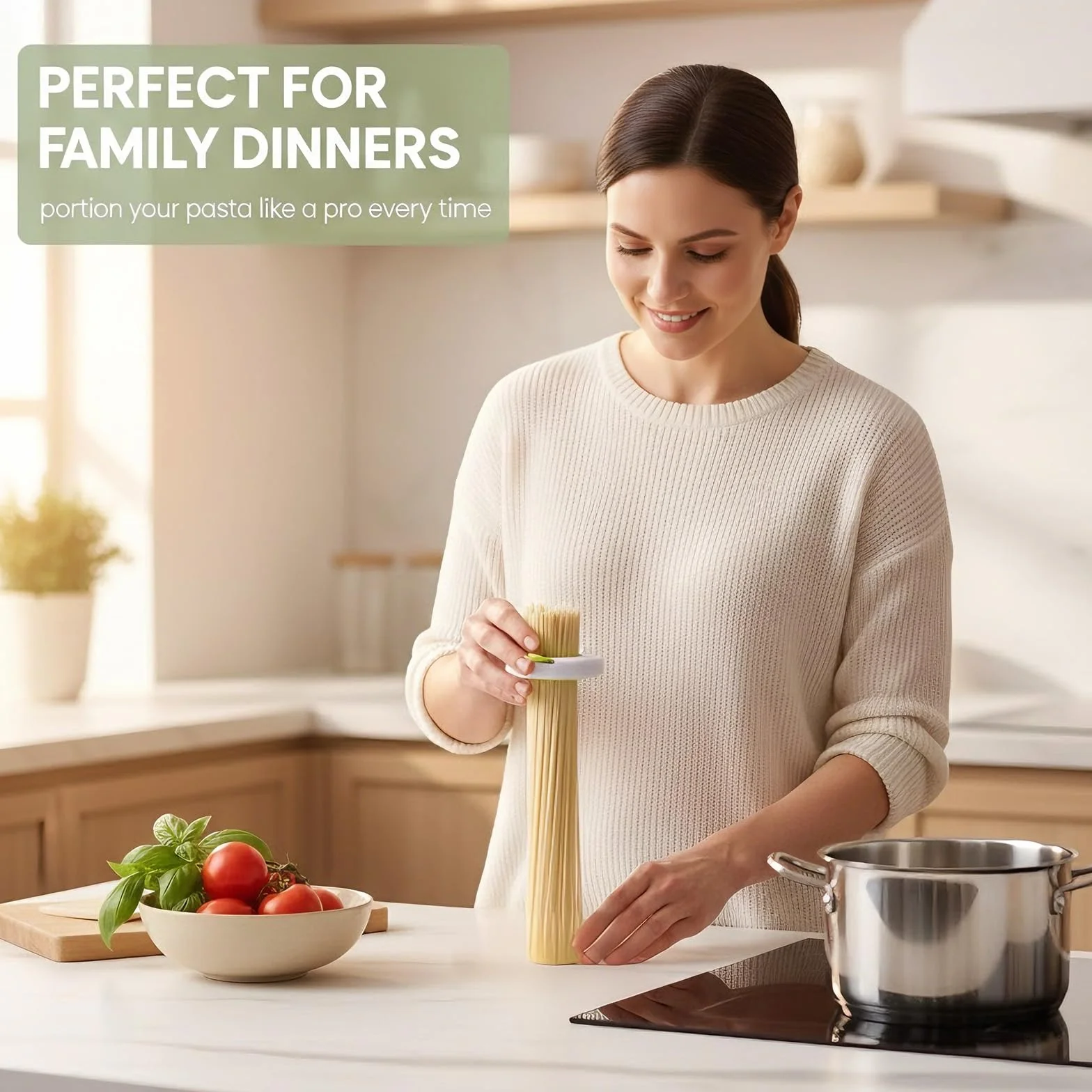 Medidor de Espaguetis con 4 Orificios - Gadget para Control de Porciones de Pasta