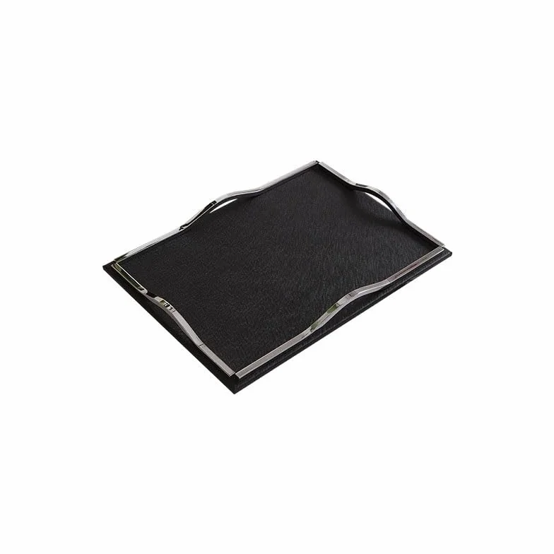 Bandejas Servir Comida Bandeja de Adornos Lujo Ligera Cuero, Bandeja Almacenamiento for Entrada Sala Estar, Mesa Comedor, Exquisita for baño Hotel Mesa Cama | S