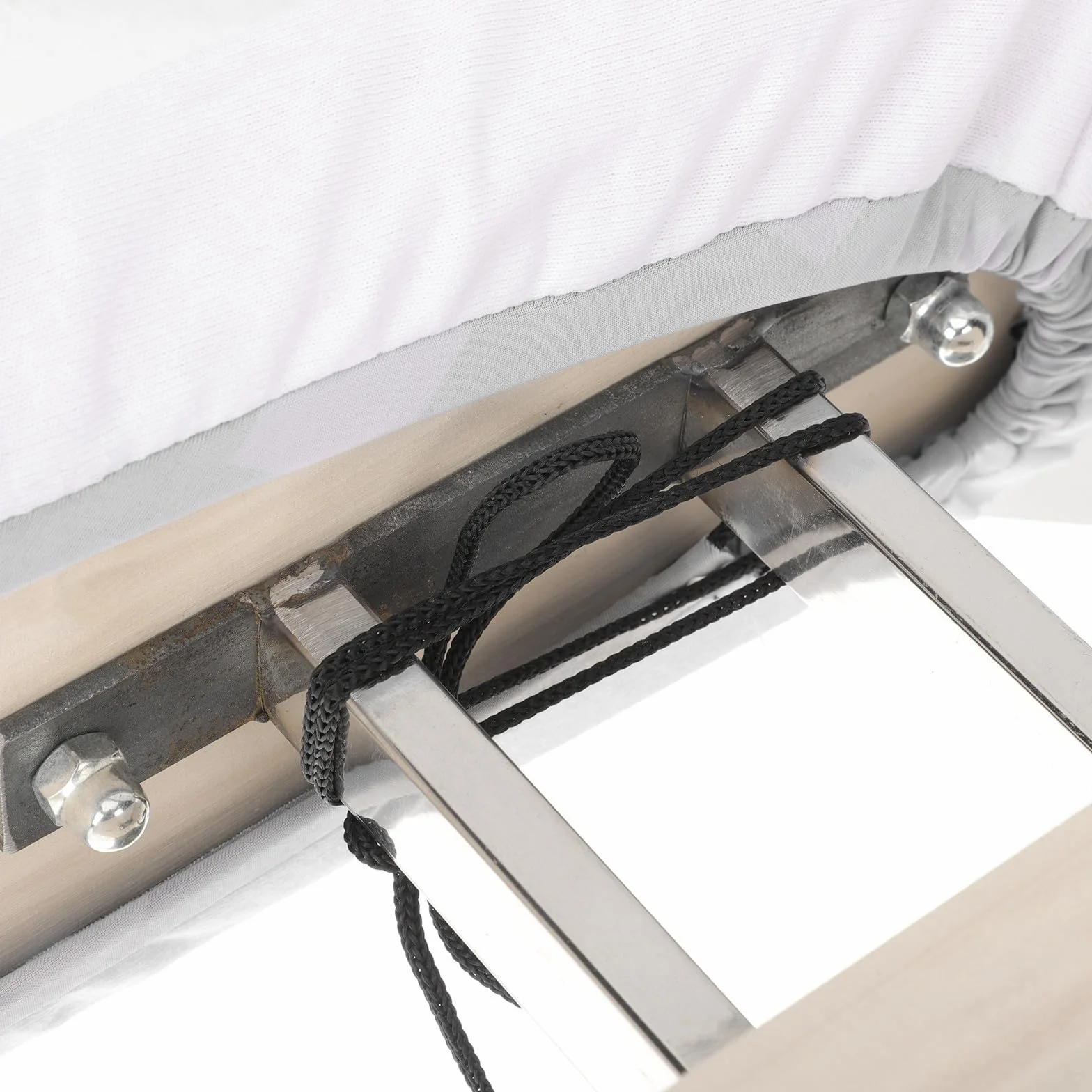 Balacoo Tabla de Planchar de Sobremesa Diseño Compacto y Tela de Color Claro, Taburete para Planchar Ropa Cómodo y Portátil para Uso de Prendas