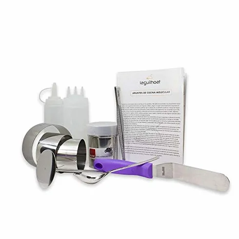 Cocinista Kit de emplatado y decoración Profesional con Aros, Pinzas, biberones y espolvoreador Set Utensilios para presentar Platos como un Chef